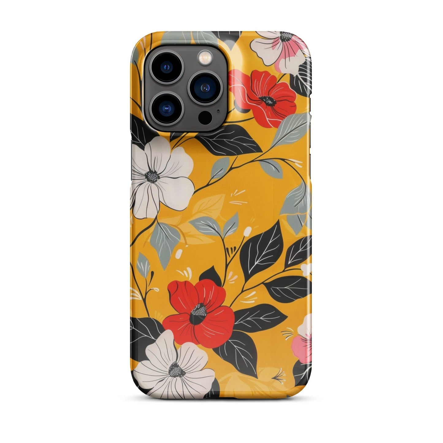 Yellow Floral Phone case for iPhone-28