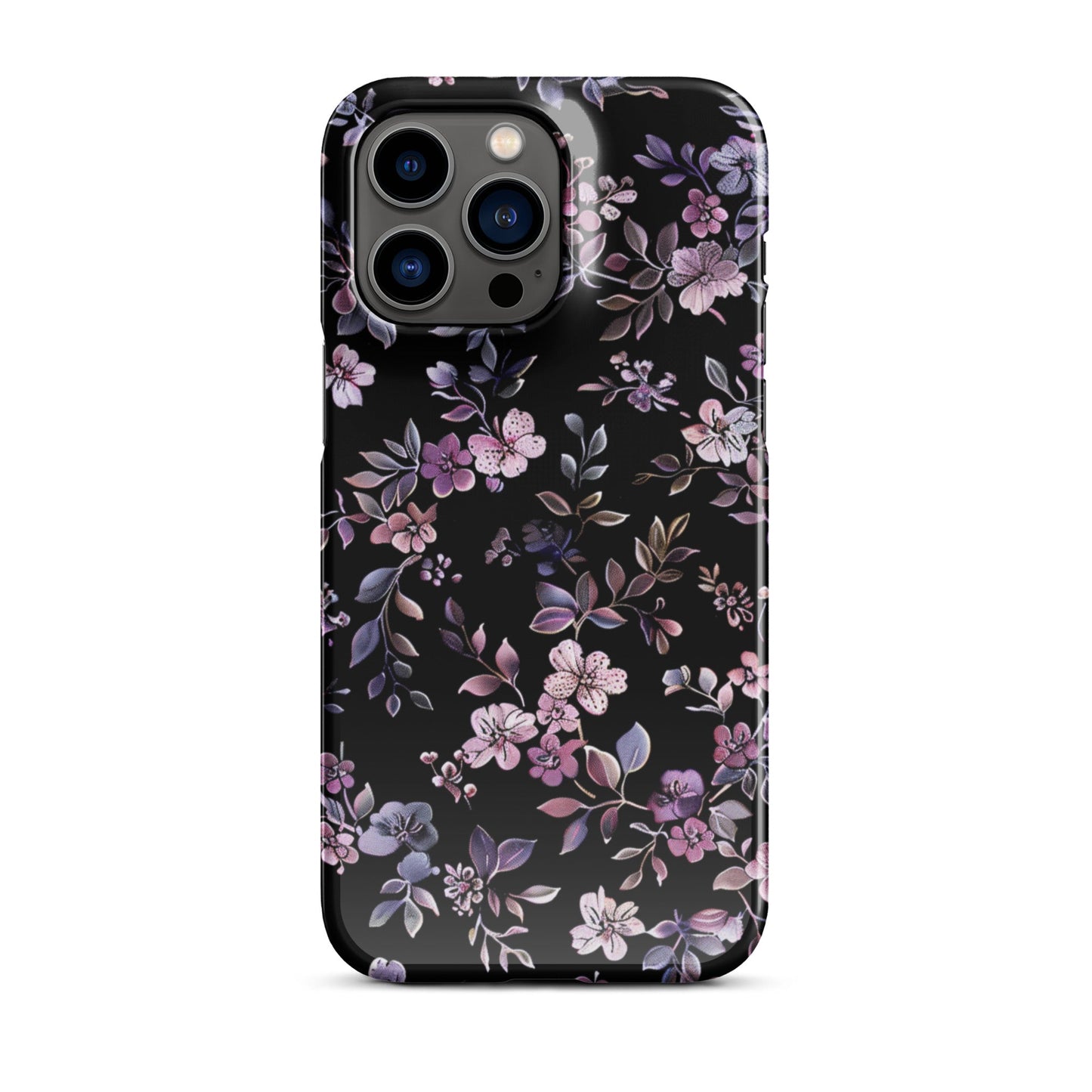 Black Floral Phone case for iPhone-28