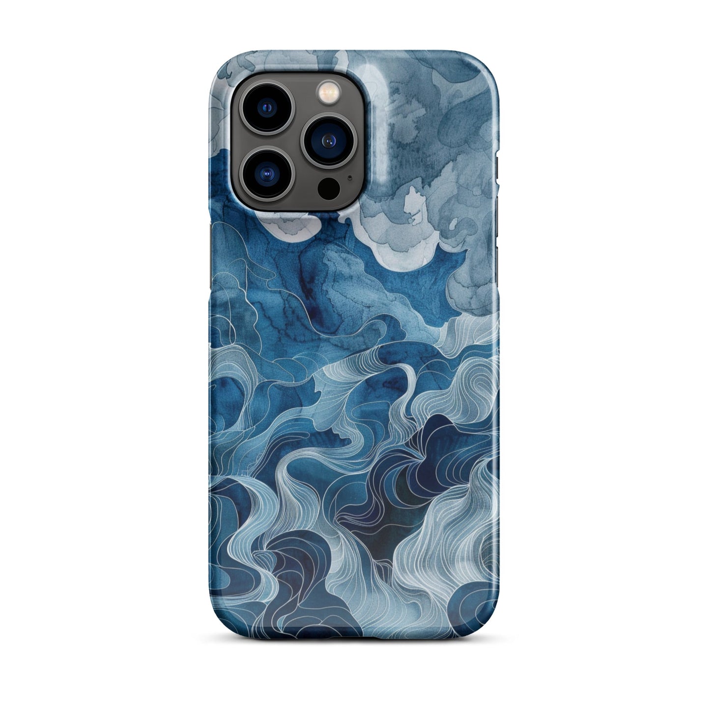 Blue watercolor Phone case for iPhone-28