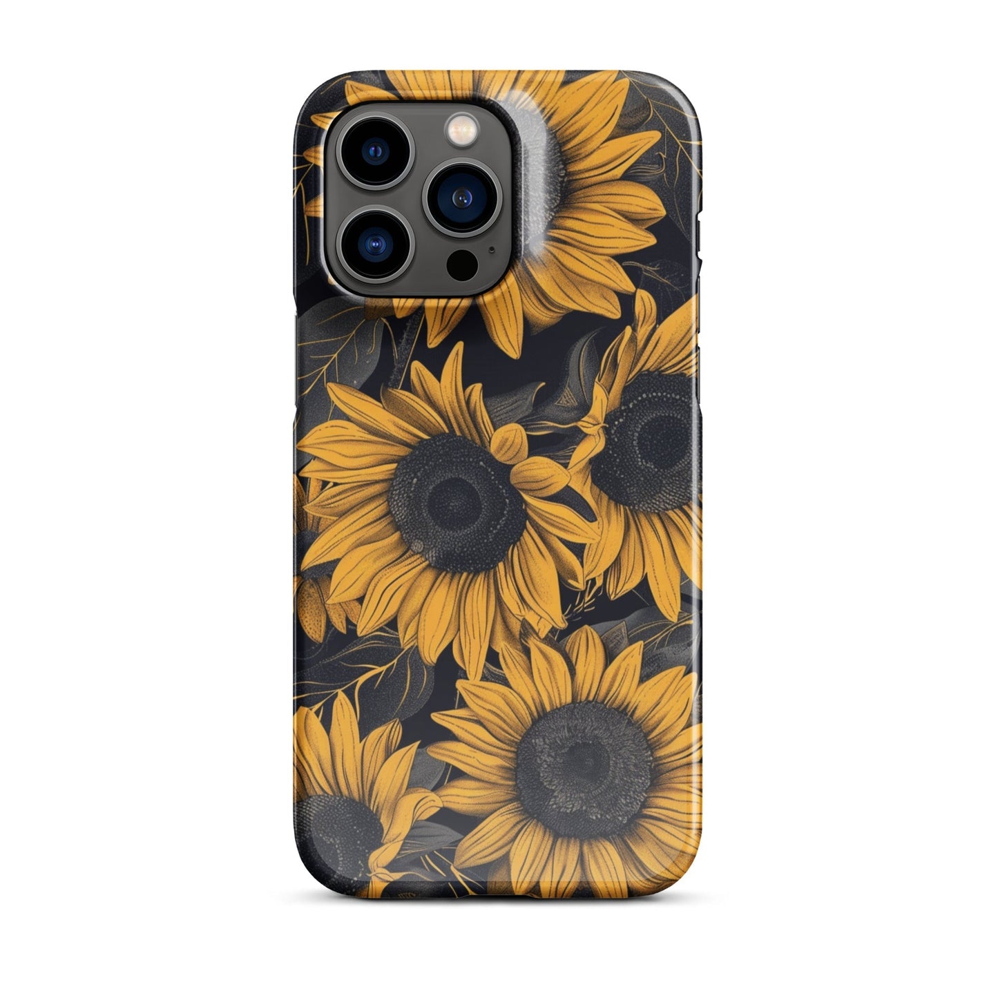 Sunflower Black Phone case for iPhone-28