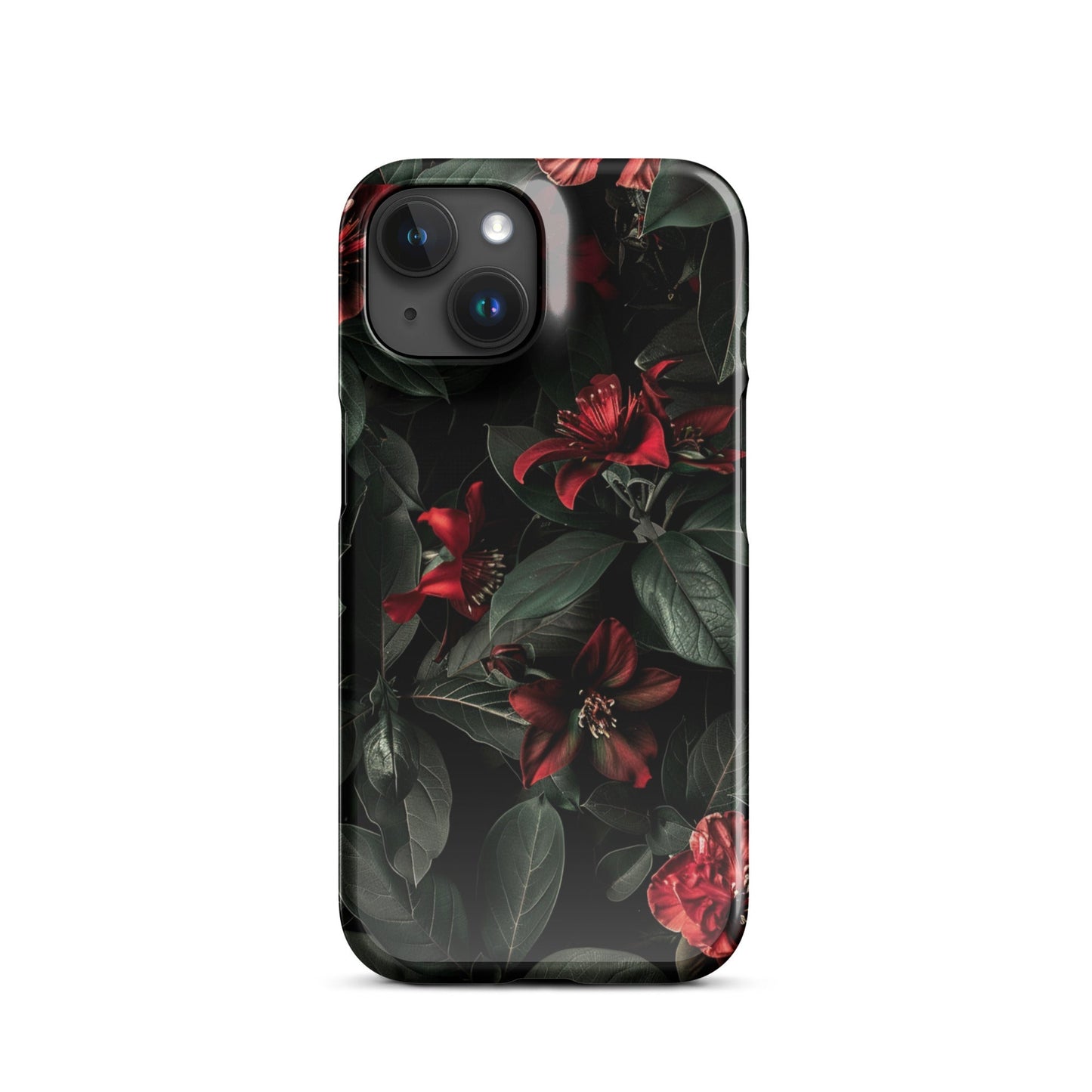 Floral Dark Phone case for iPhone-30