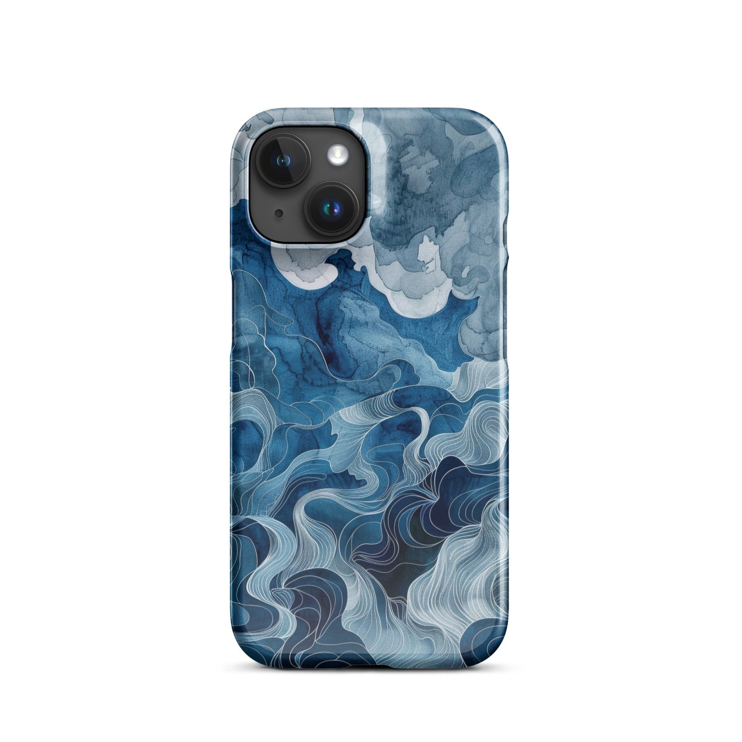 Blue watercolor Phone case for iPhone-30