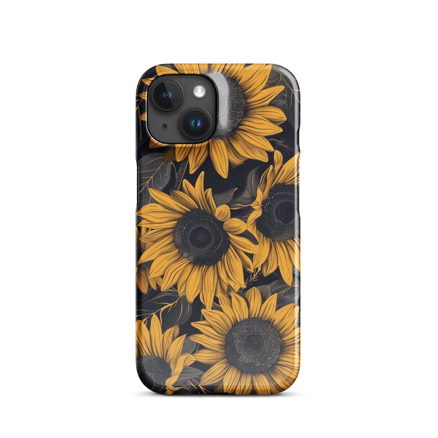 Sunflower Black Phone case for iPhone-30