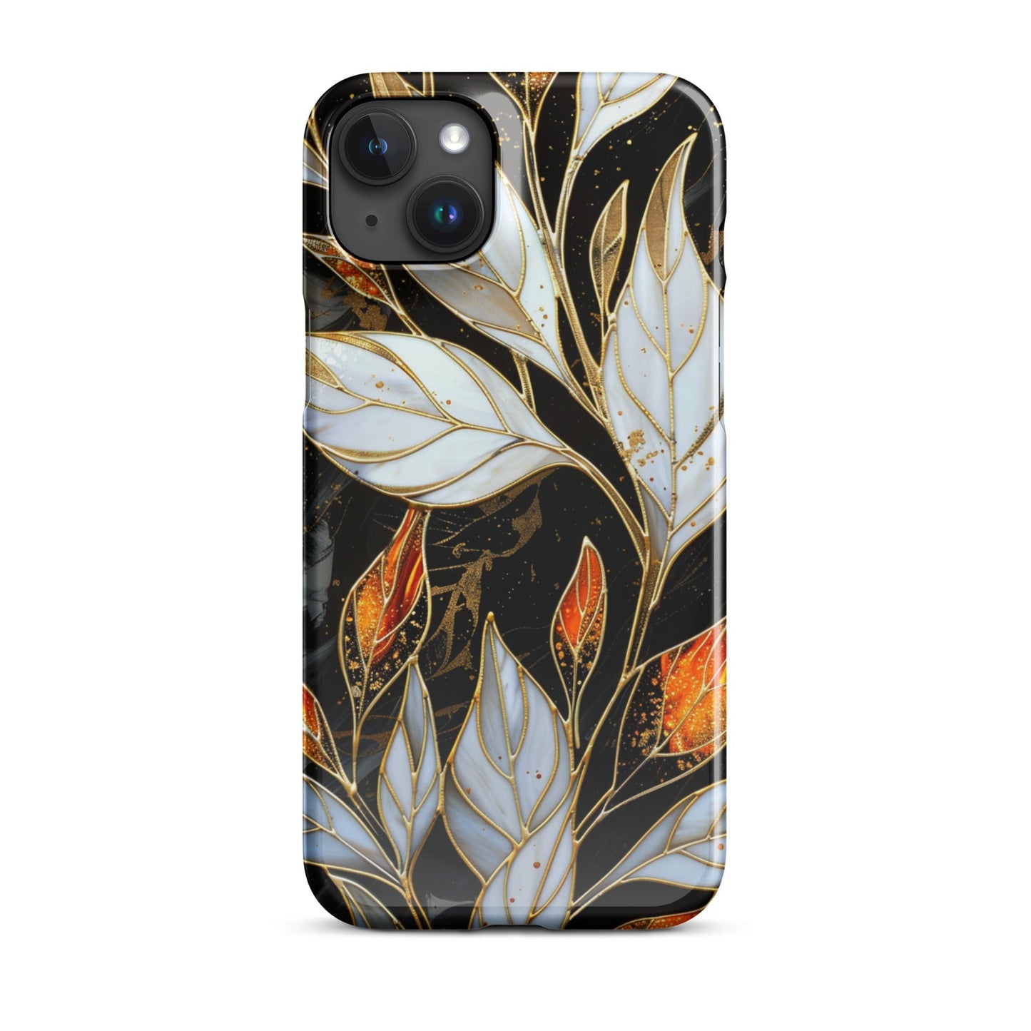 Stained Galss Leaves Phone case for iPhone-32