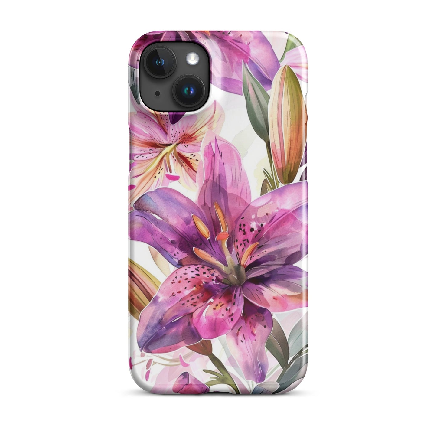 Watercolor Lily Phone case for iPhone-32