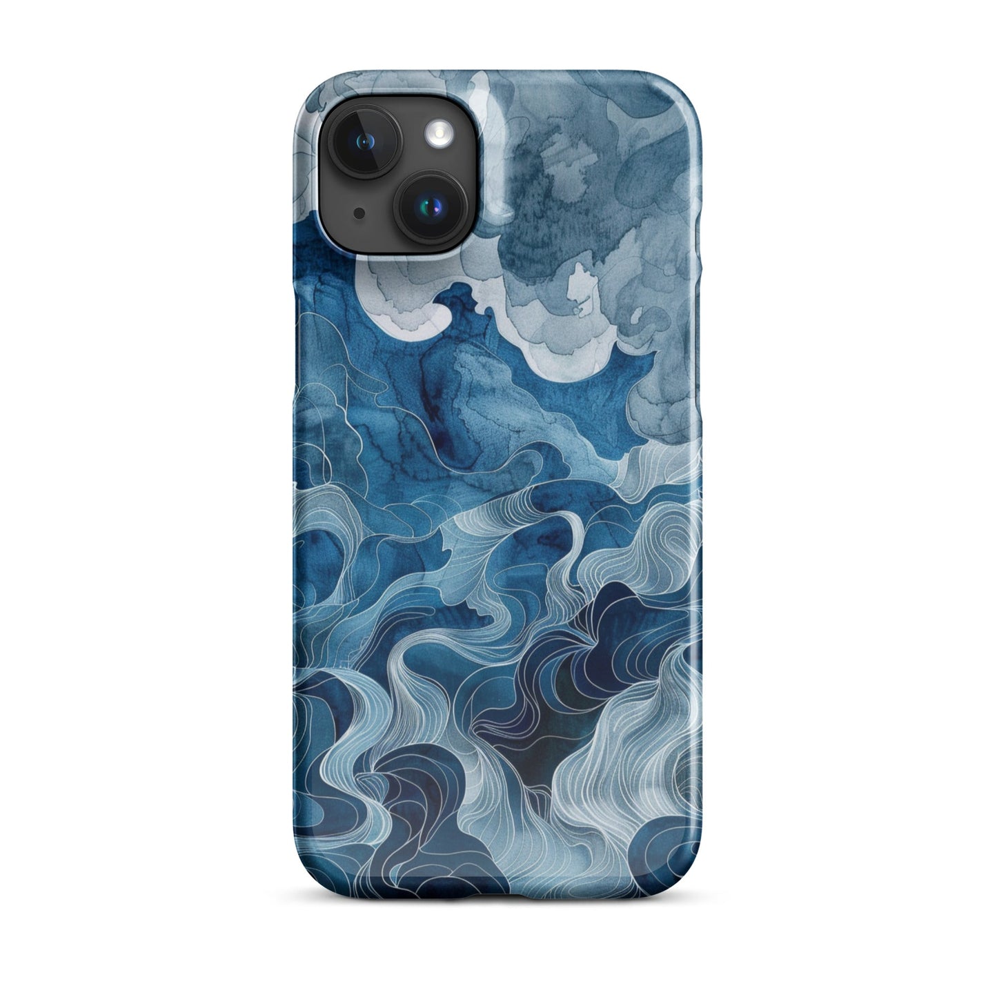 Blue watercolor Phone case for iPhone-32