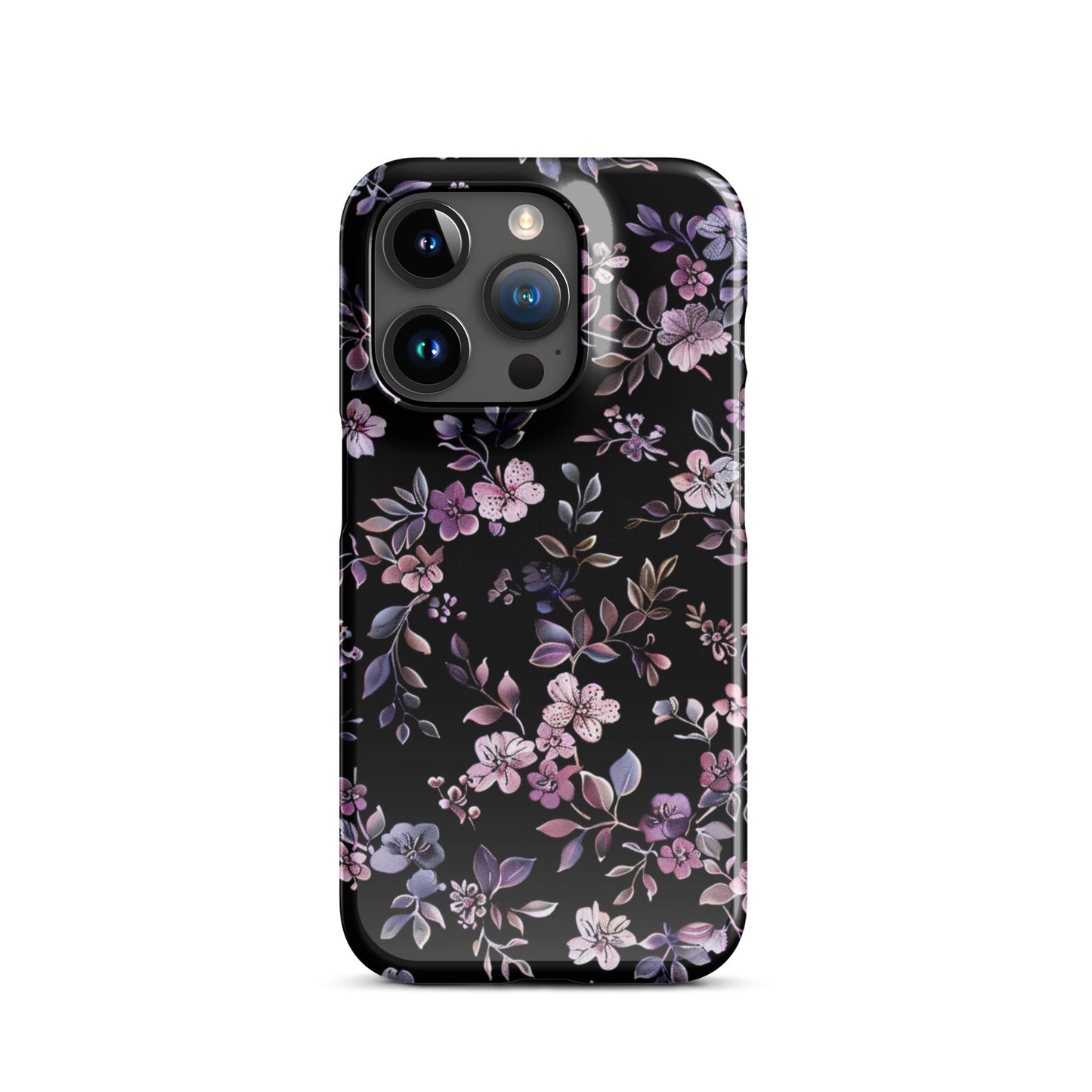 Black Floral Phone case for iPhone-34