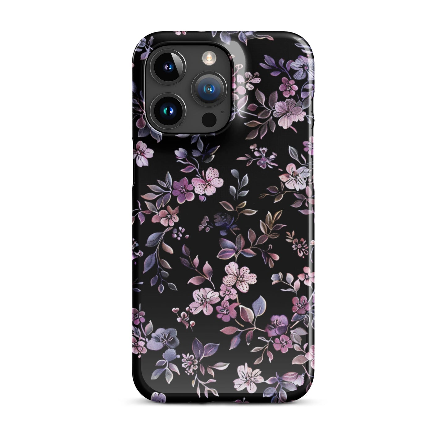 Black Floral Phone case for iPhone-36