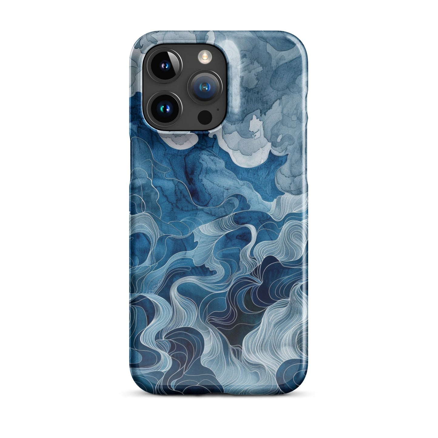 Blue watercolor Phone case for iPhone-36