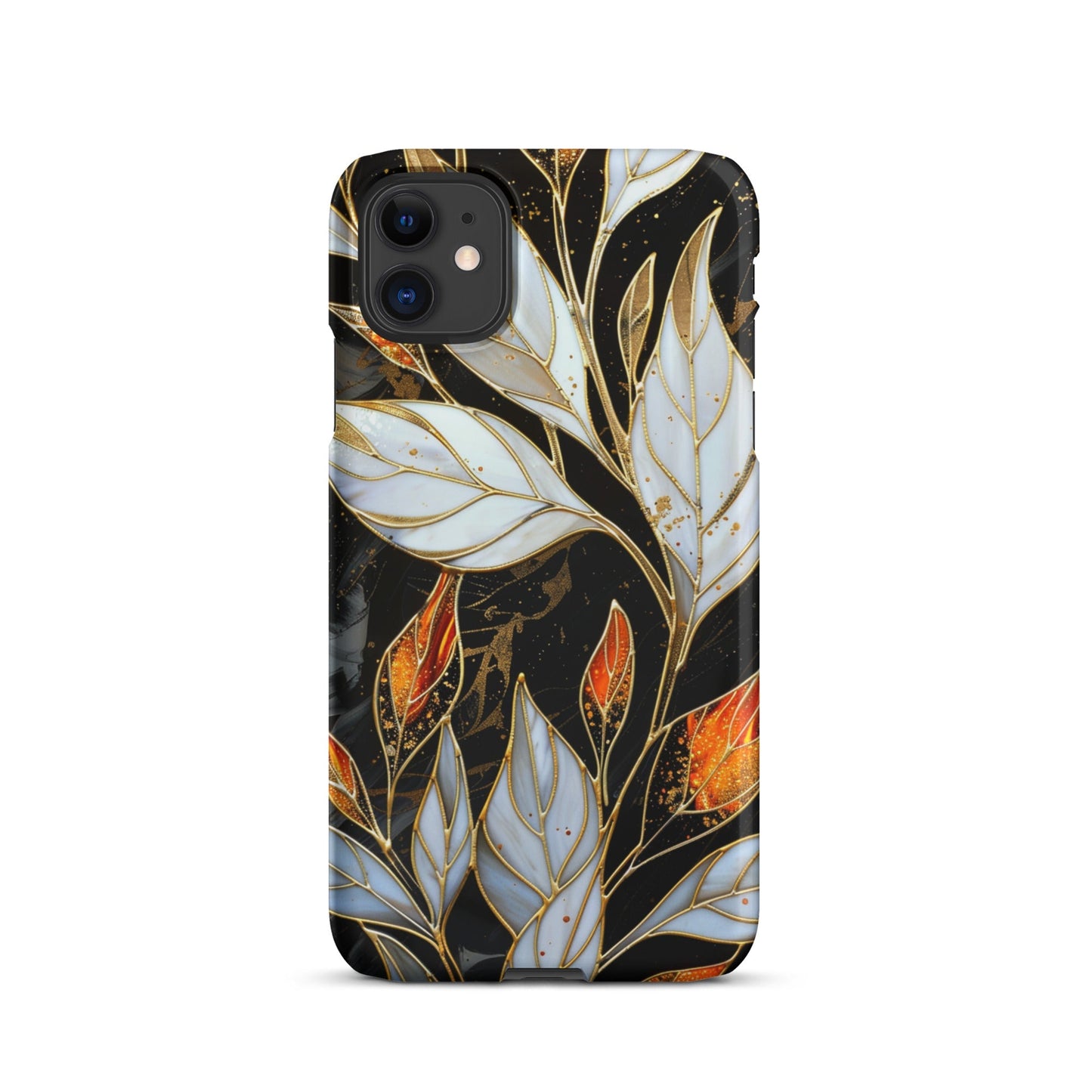 Stained Galss Leaves Phone case for iPhone-1