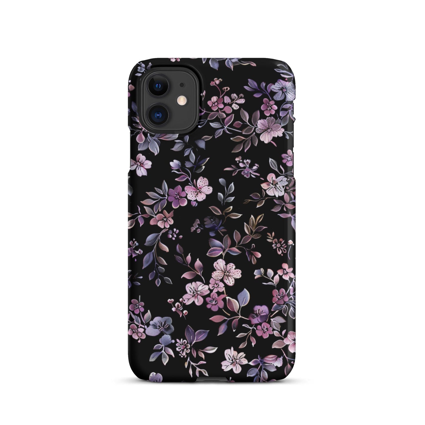 Black Floral Phone case for iPhone-1