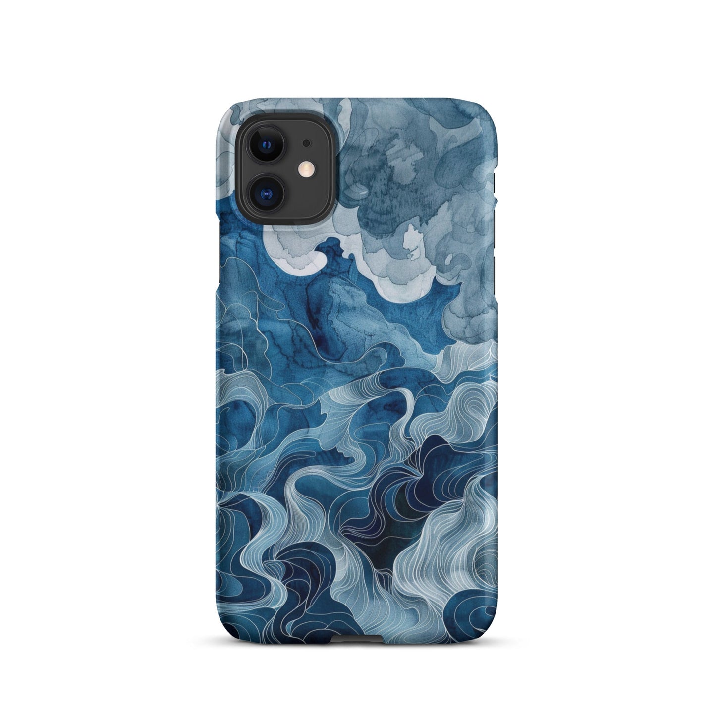 Blue watercolor Phone case for iPhone-1