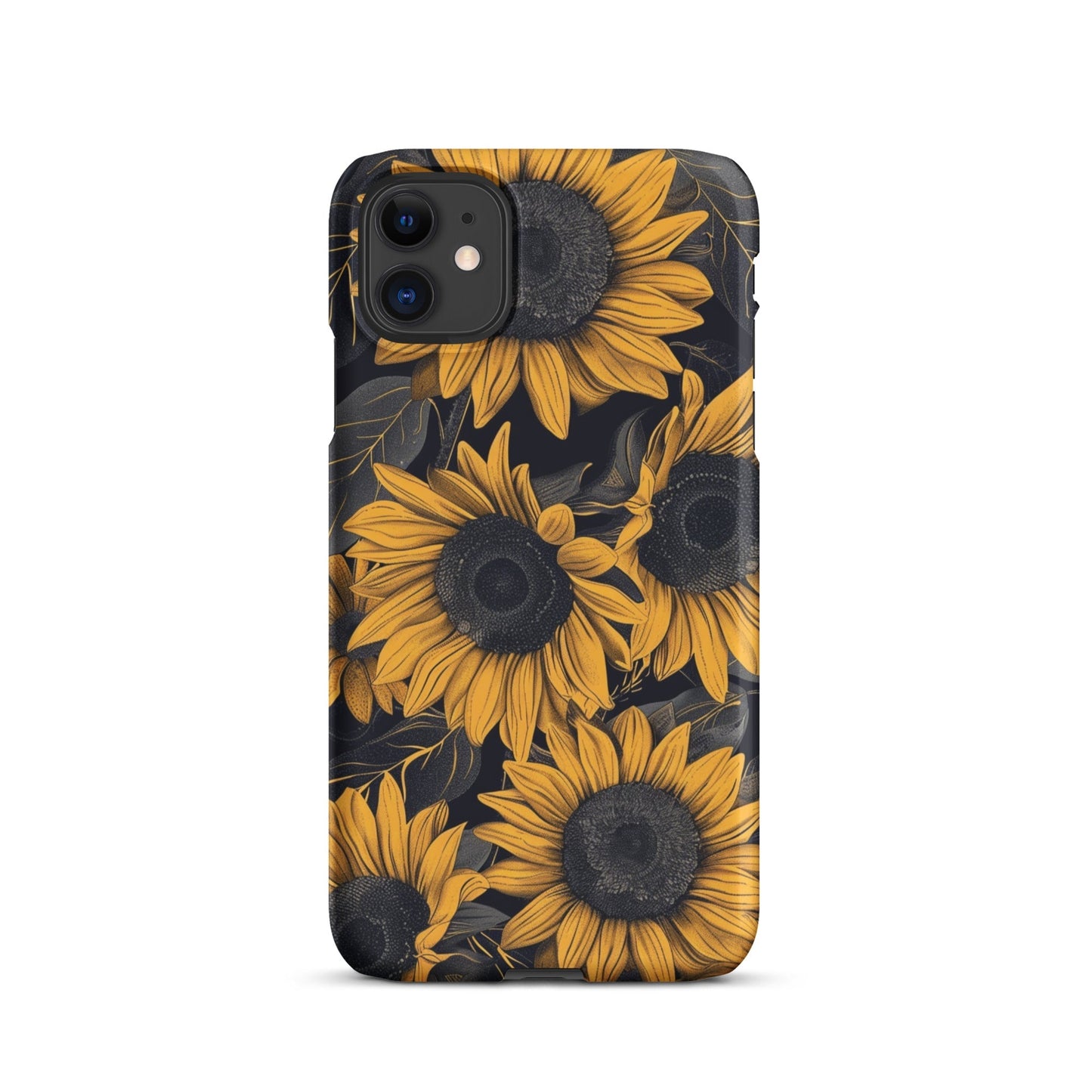 Sunflower Black Phone case for iPhone-1