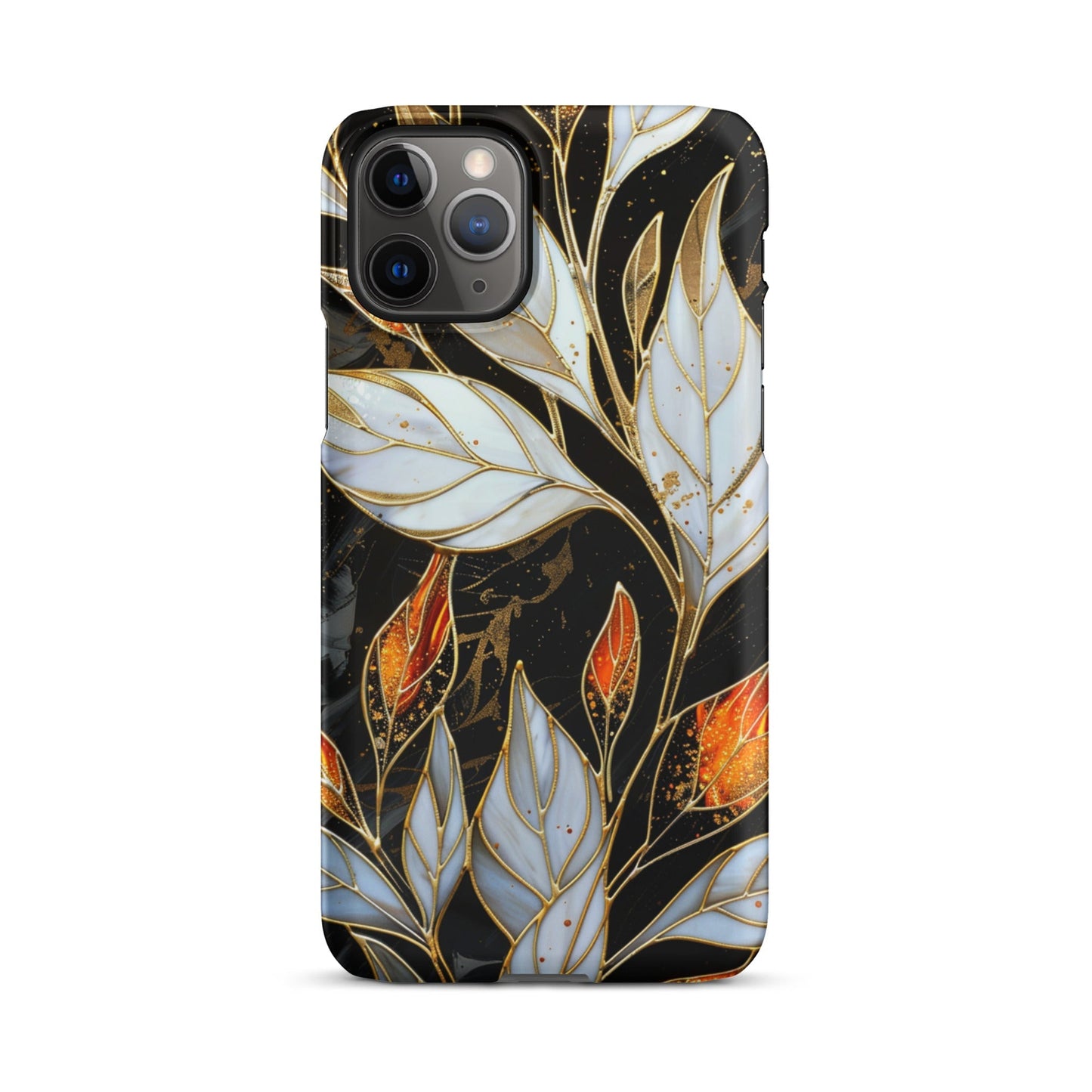 Stained Galss Leaves Phone case for iPhone-3