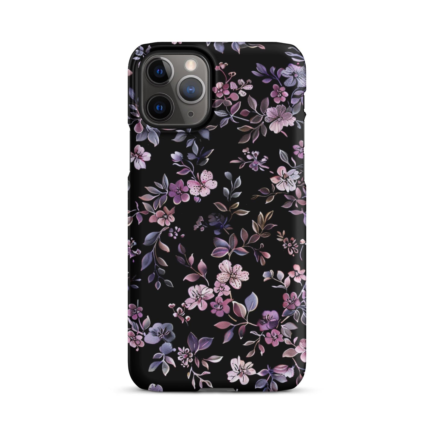 Black Floral Phone case for iPhone-3