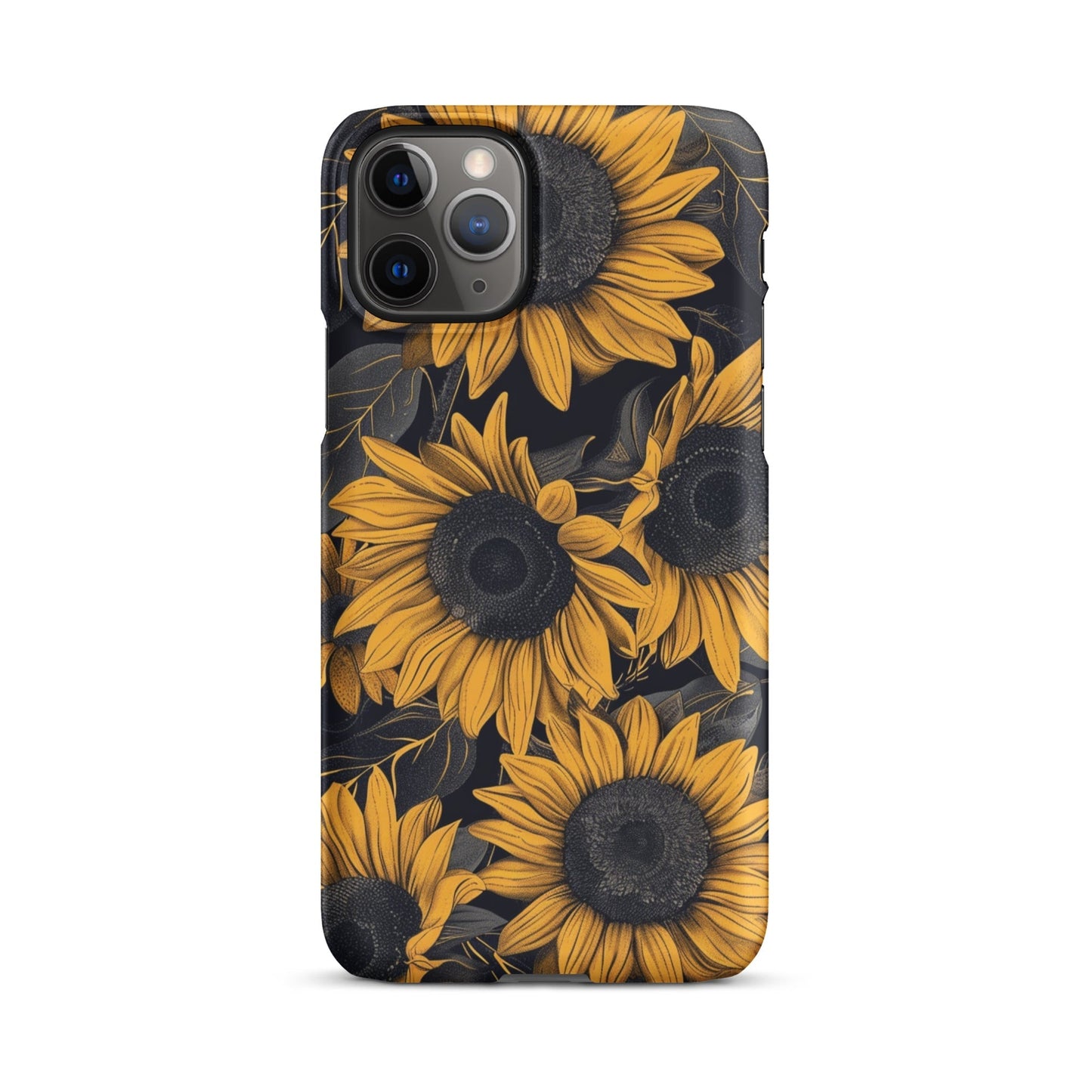 Sunflower Black Phone case for iPhone-3