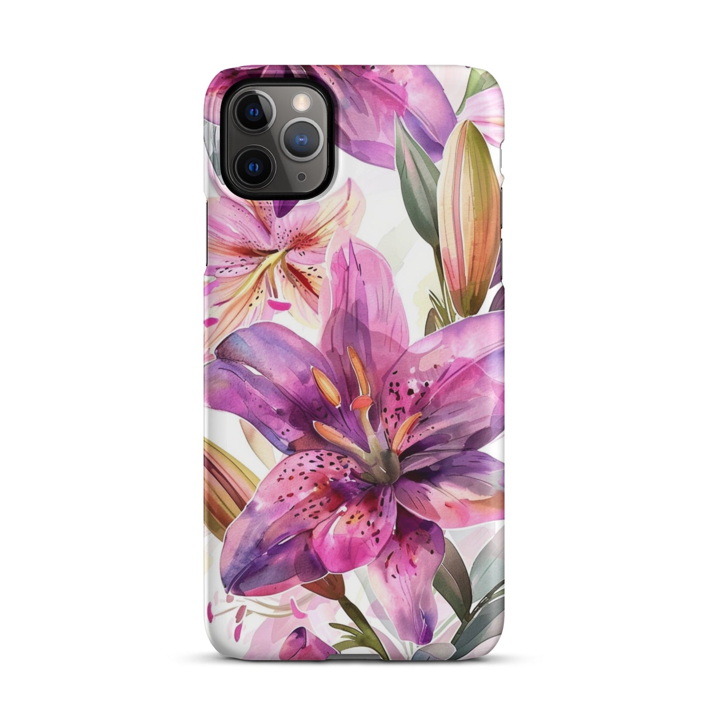 Watercolor Lily Phone case for iPhone-5