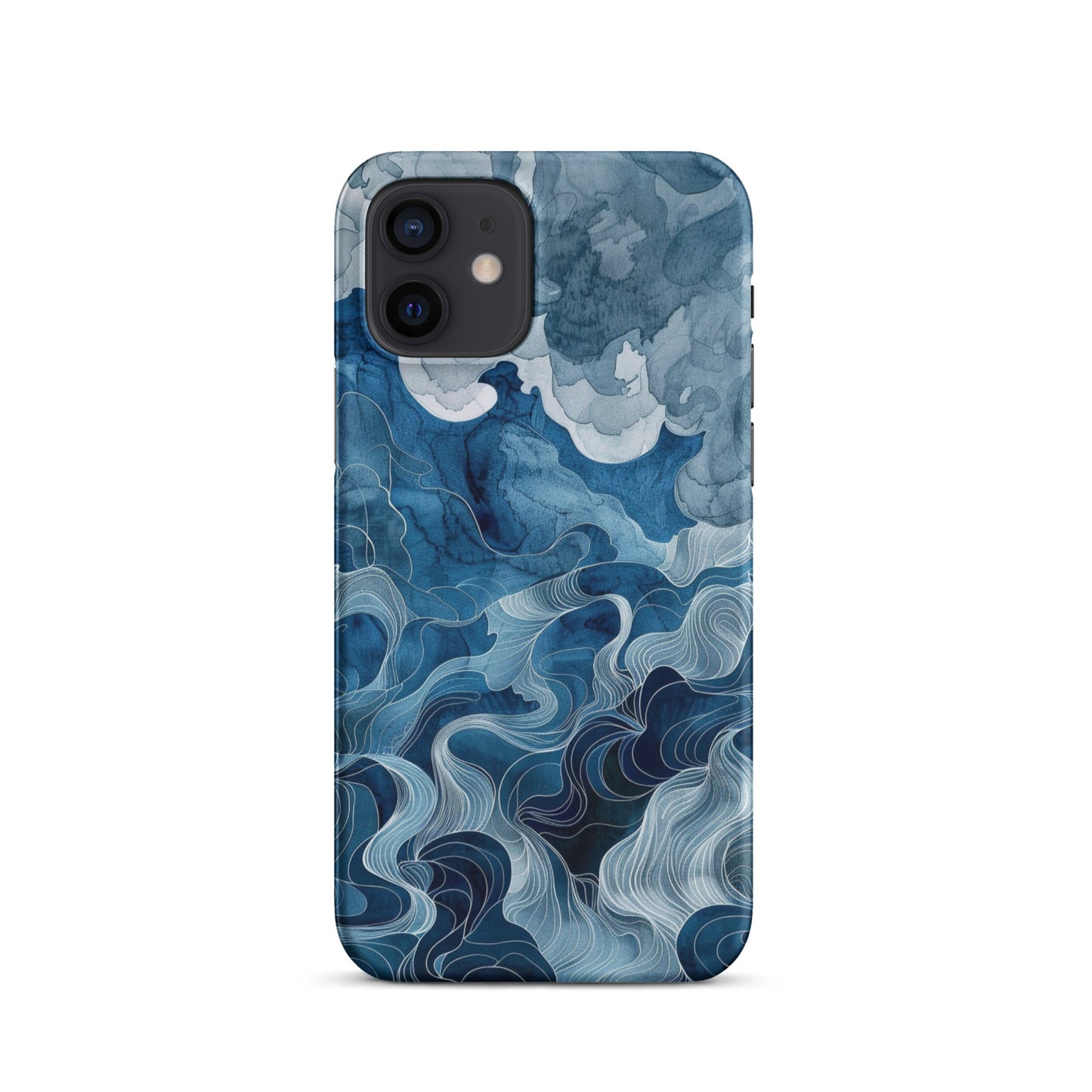 Blue watercolor Phone case for iPhone-9