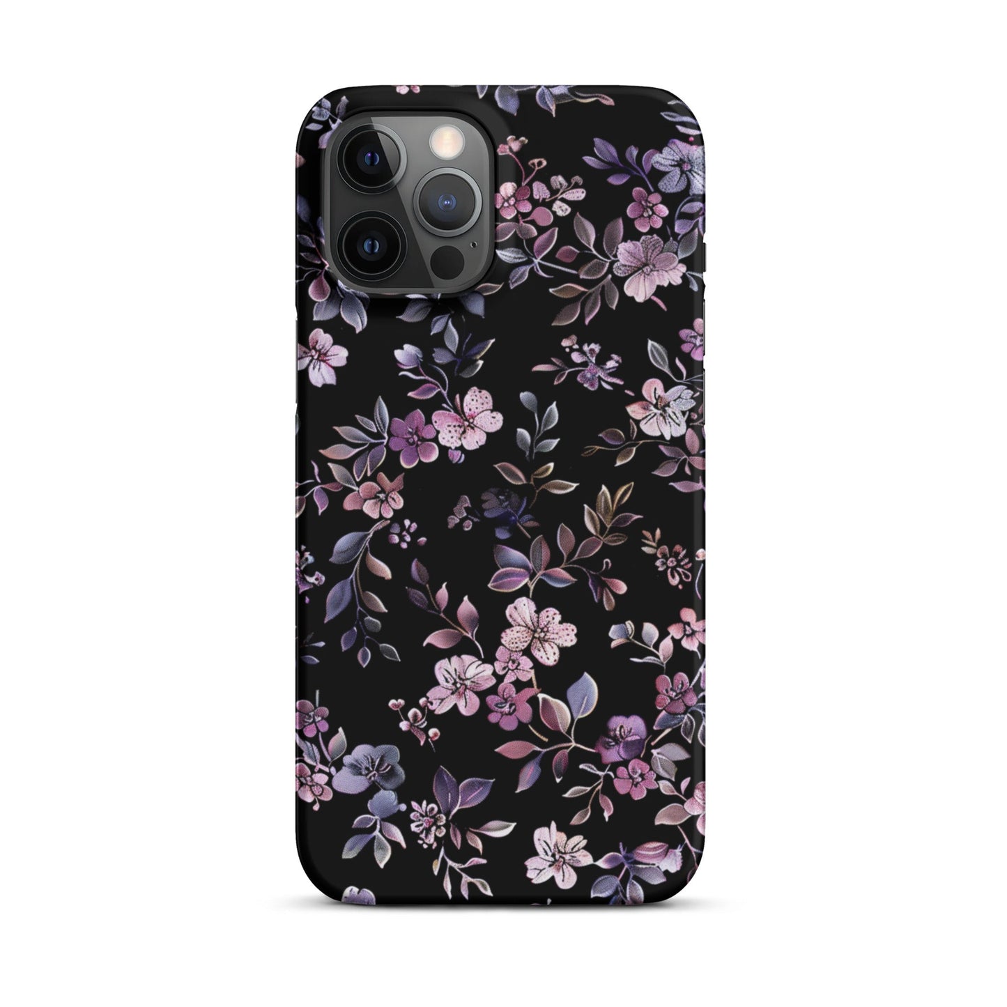 Black Floral Phone case for iPhone-13