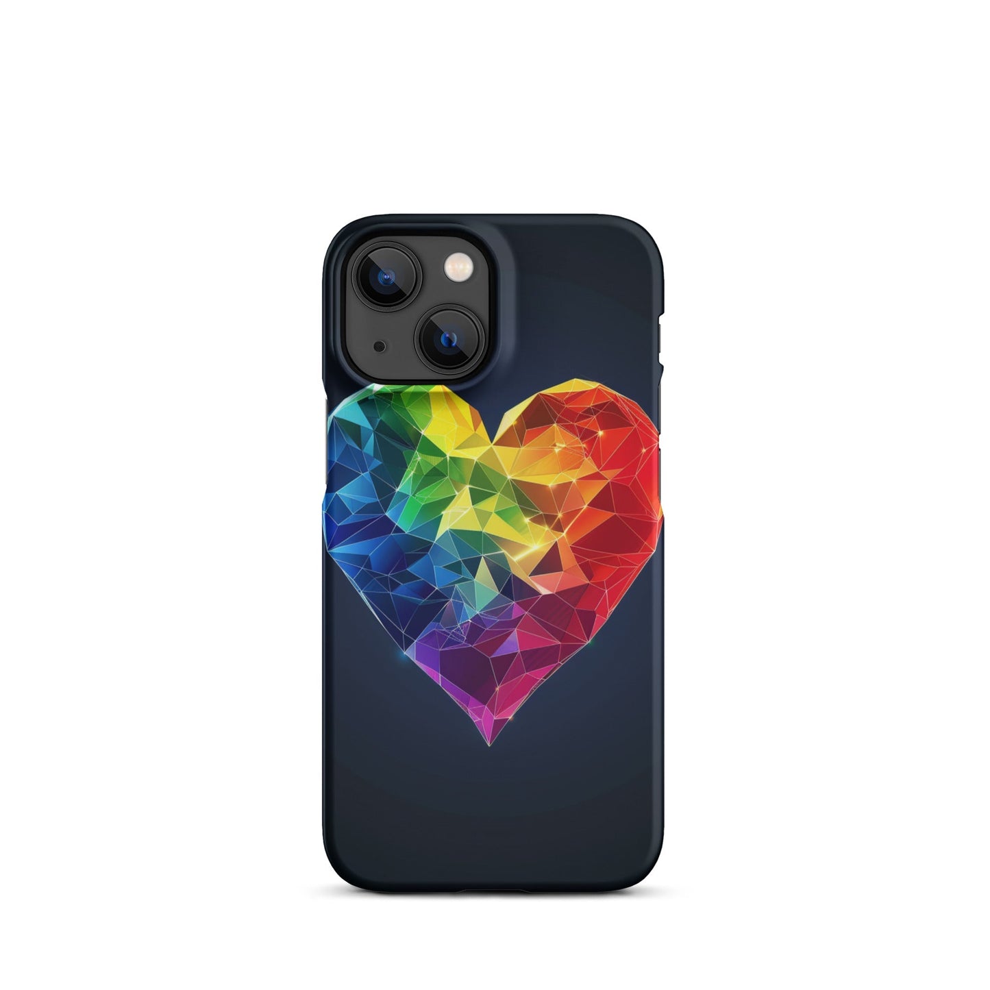 Ranbow Heart Phone case for iPhone-15