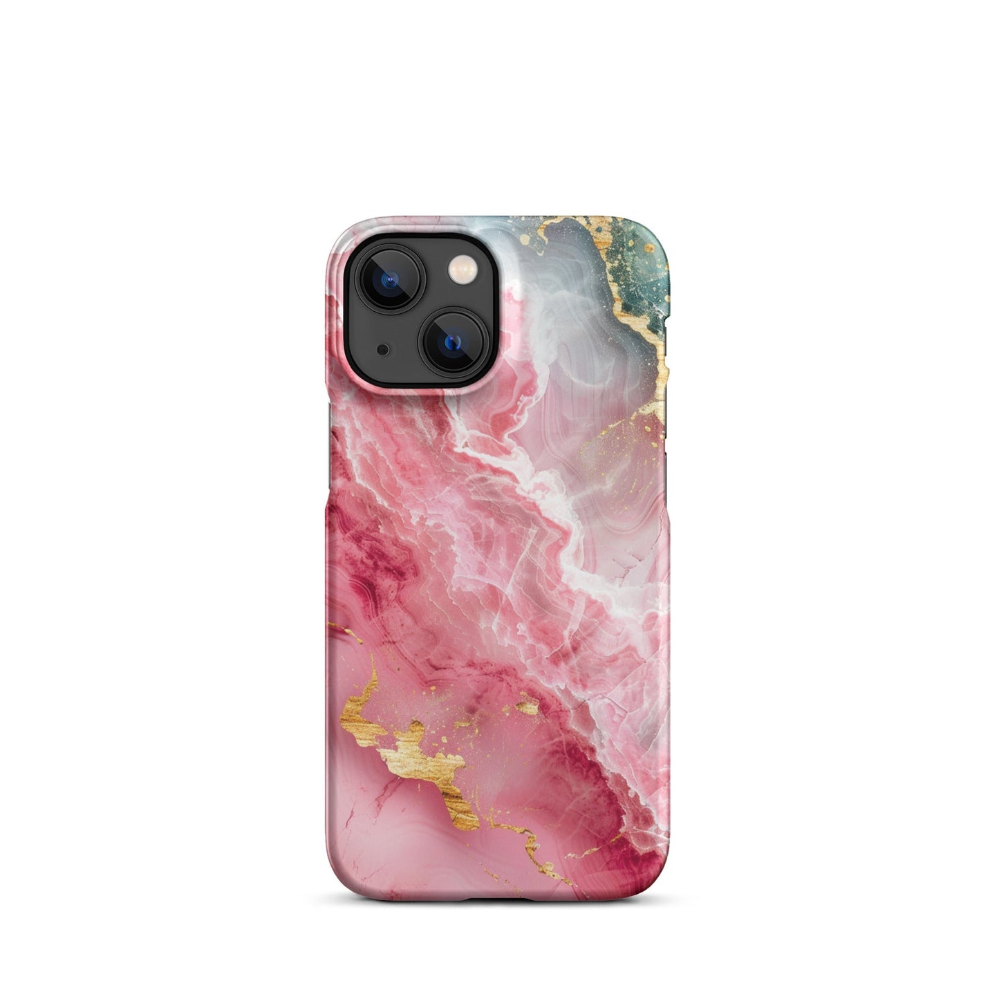 Pink Marble Phone case for iPhone-15