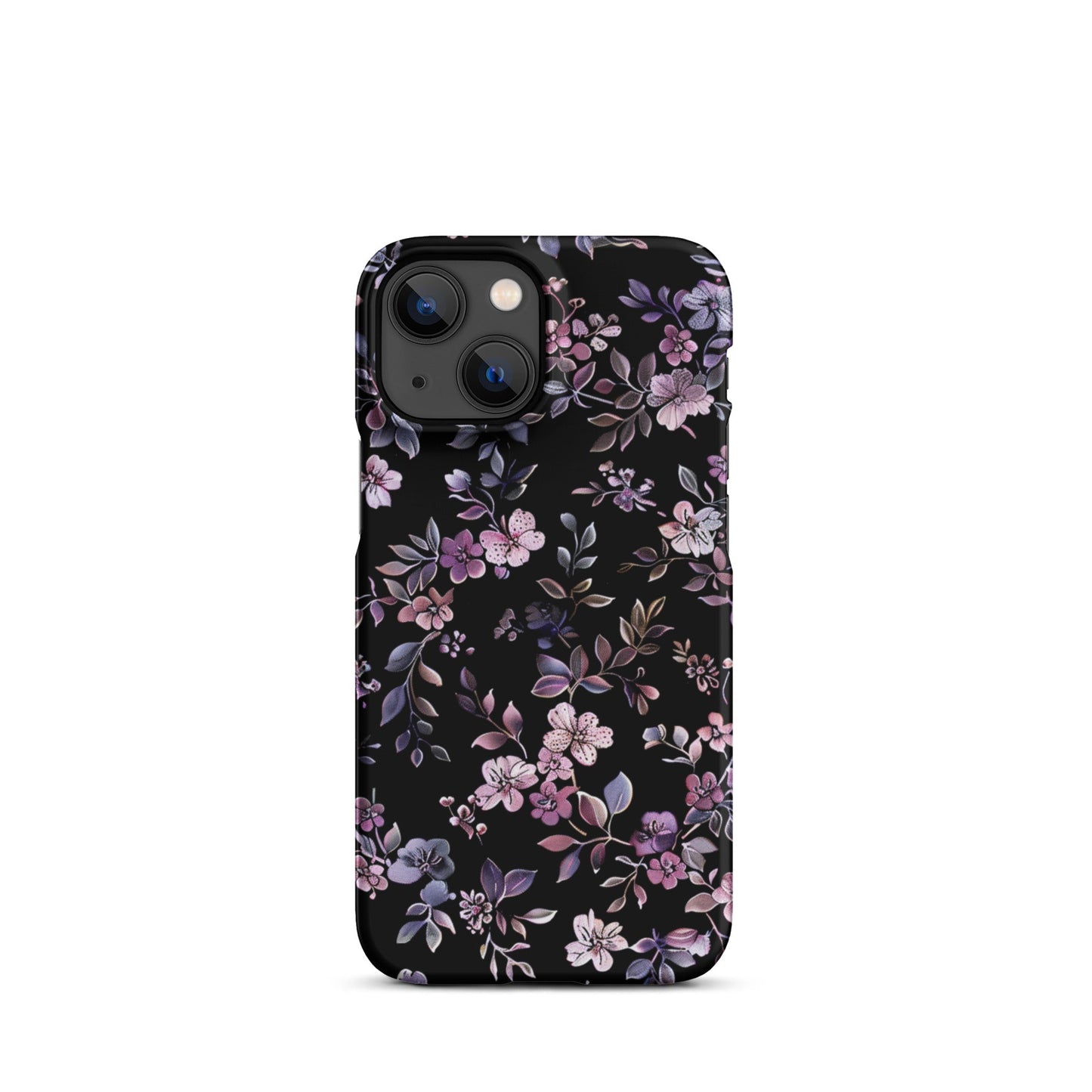 Black Floral Phone case for iPhone-15