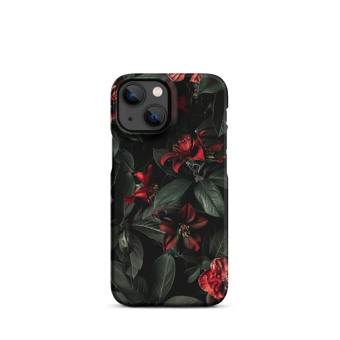 Floral Dark Phone case for iPhone-15