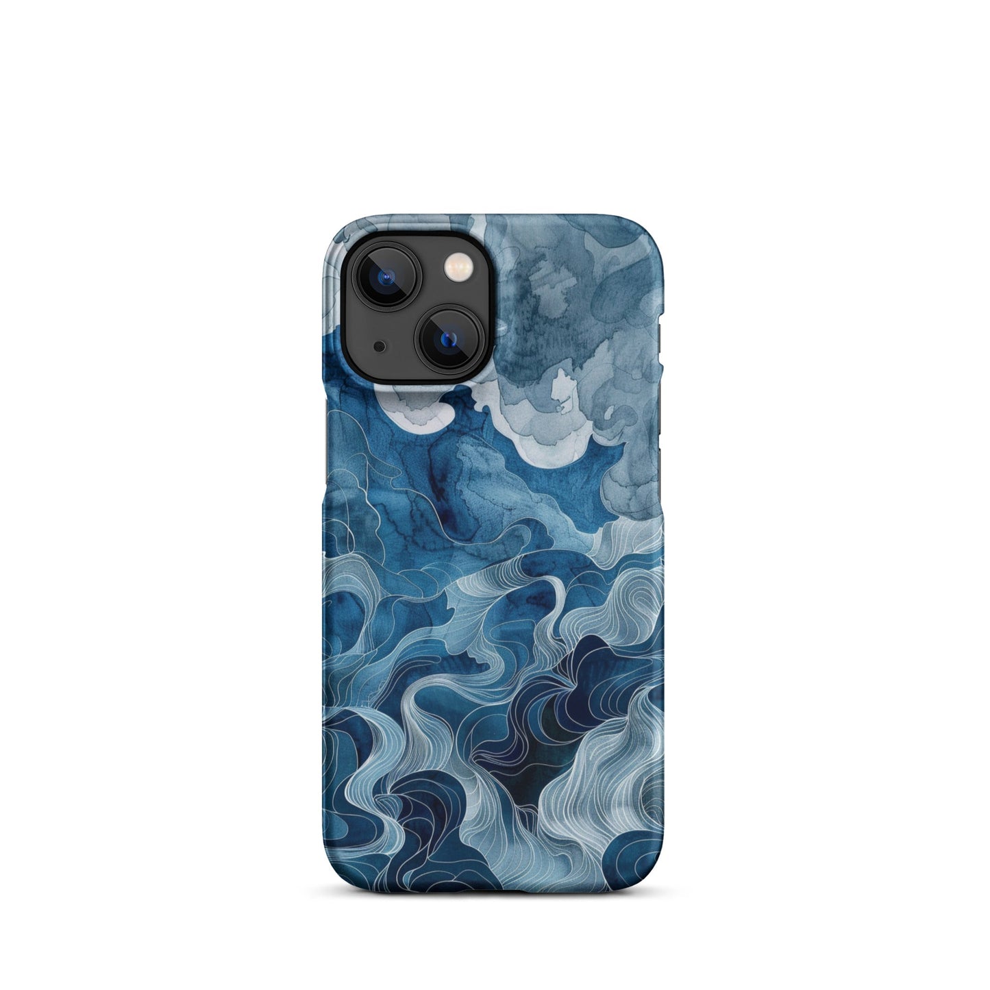 Blue watercolor Phone case for iPhone-15