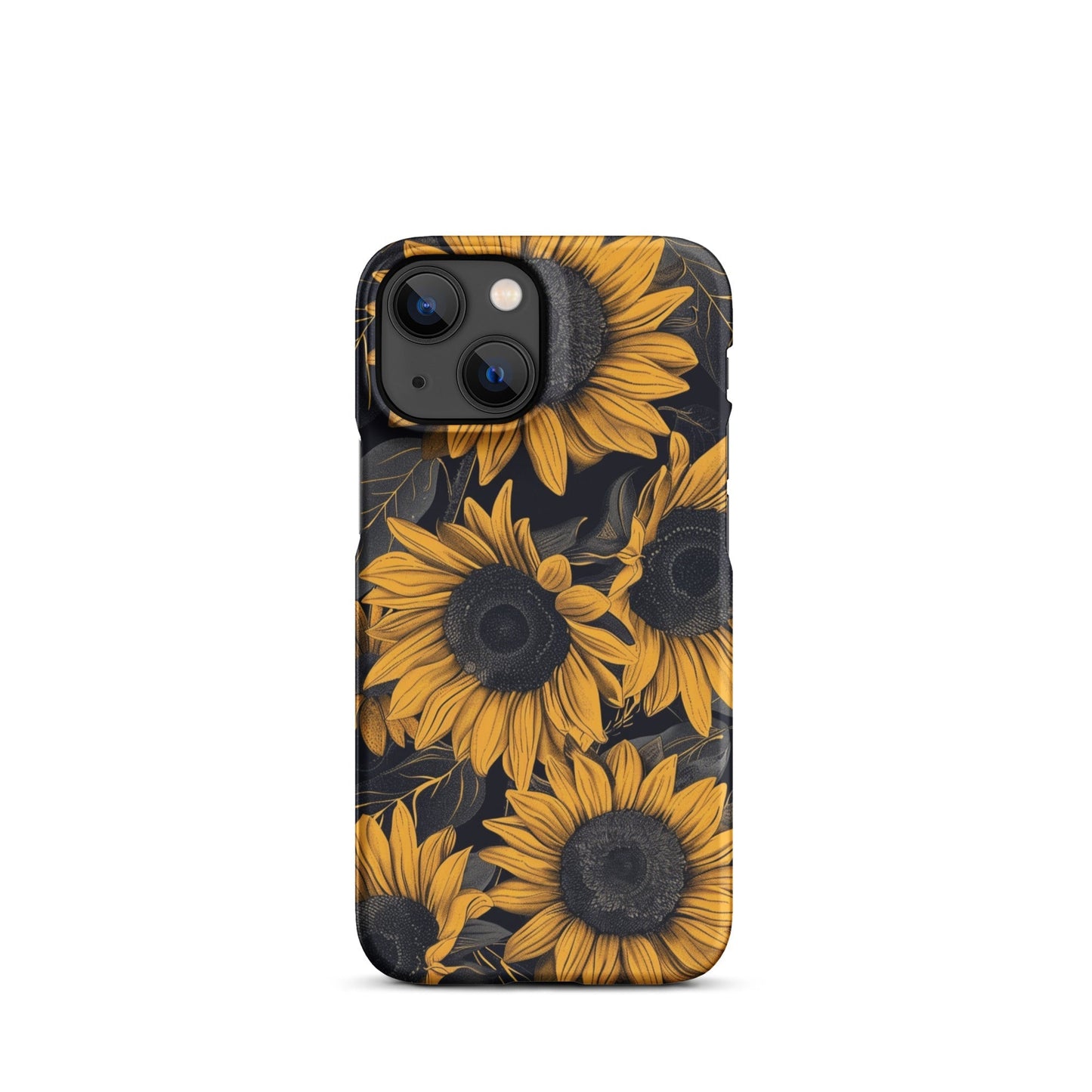 Sunflower Black Phone case for iPhone-15