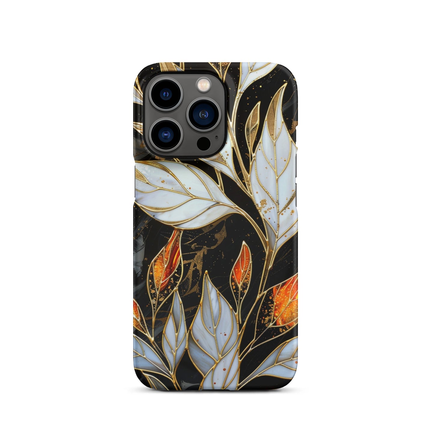 Stained Galss Leaves Phone case for iPhone-19