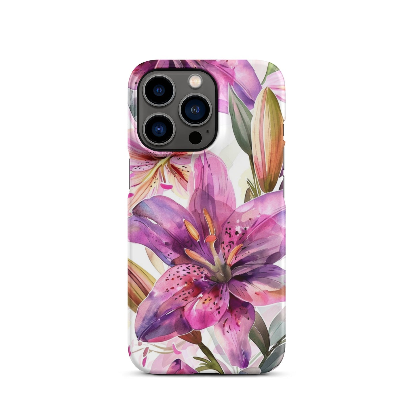 Watercolor Lily Phone case for iPhone-19