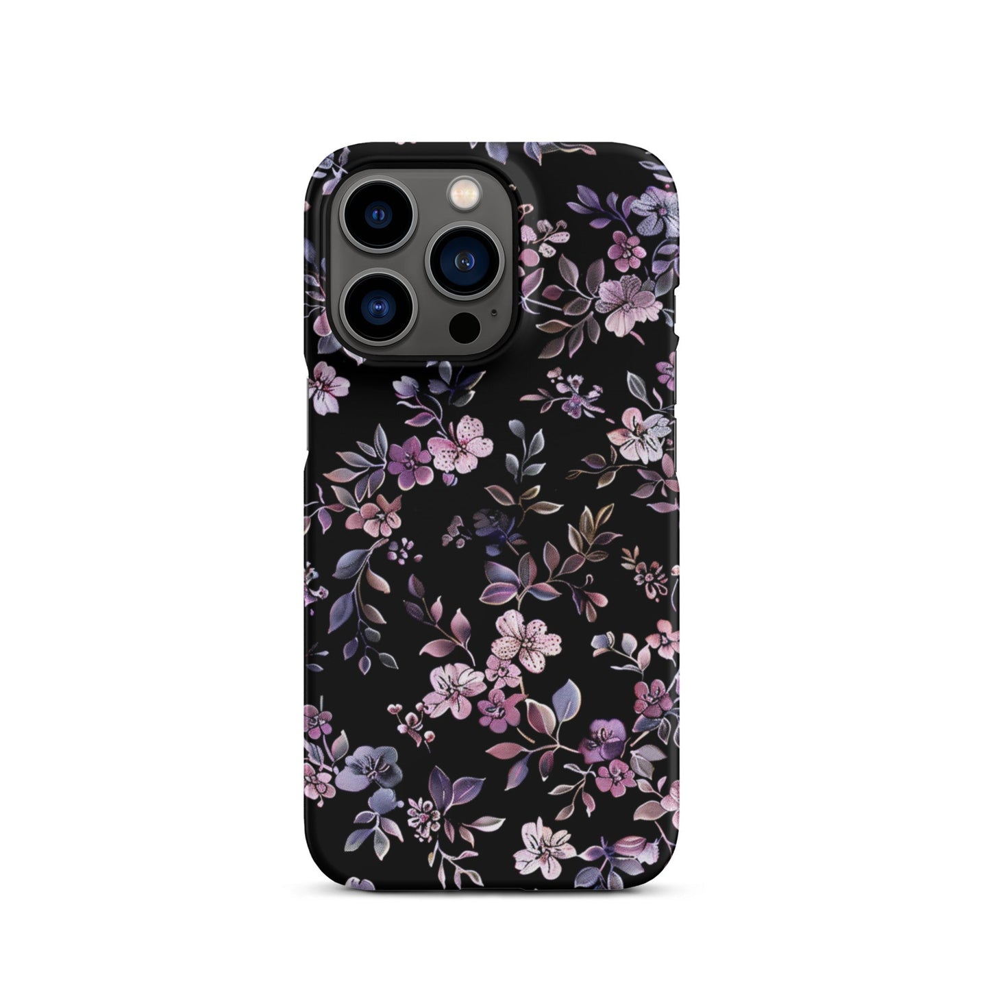 Black Floral Phone case for iPhone-19