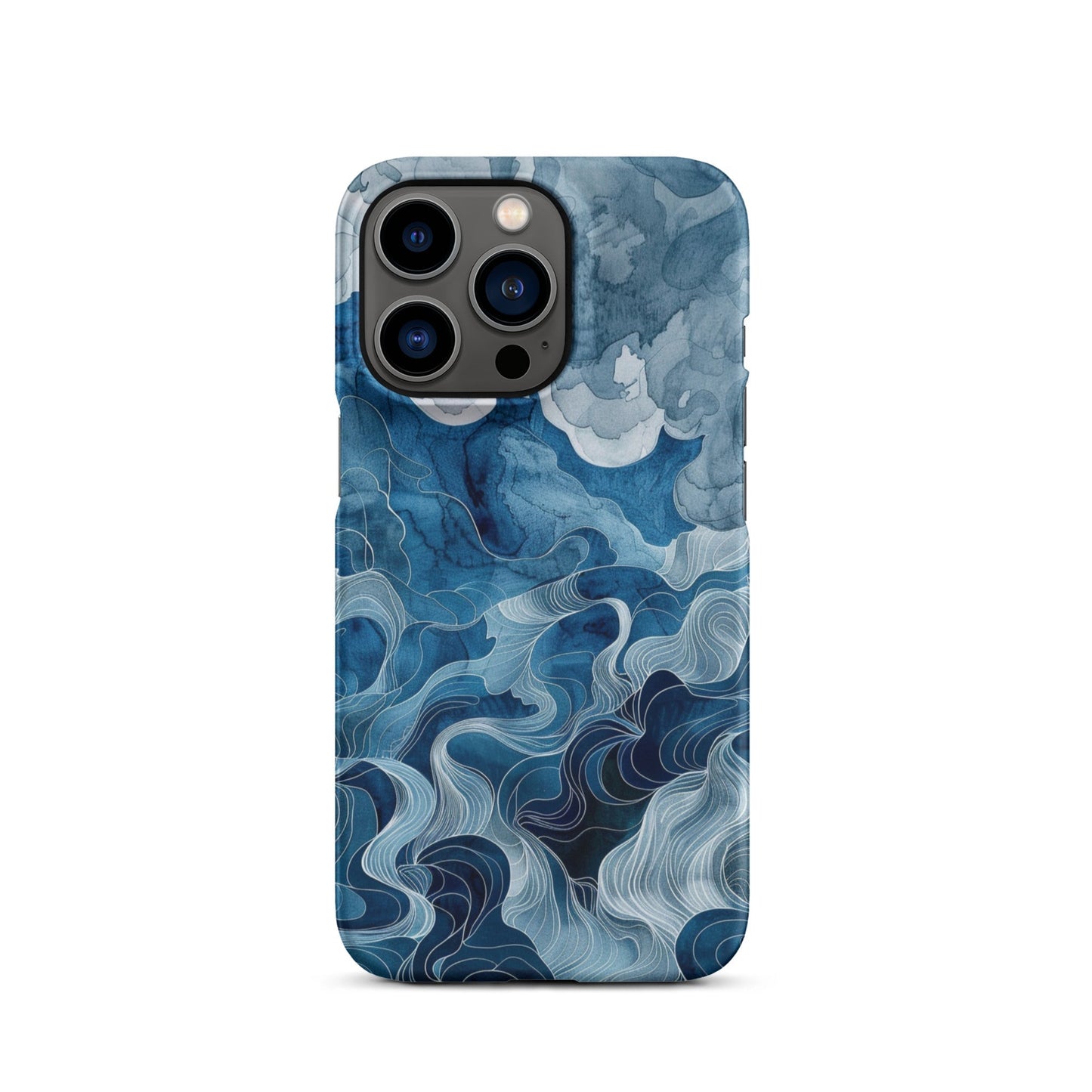 Blue watercolor Phone case for iPhone-19