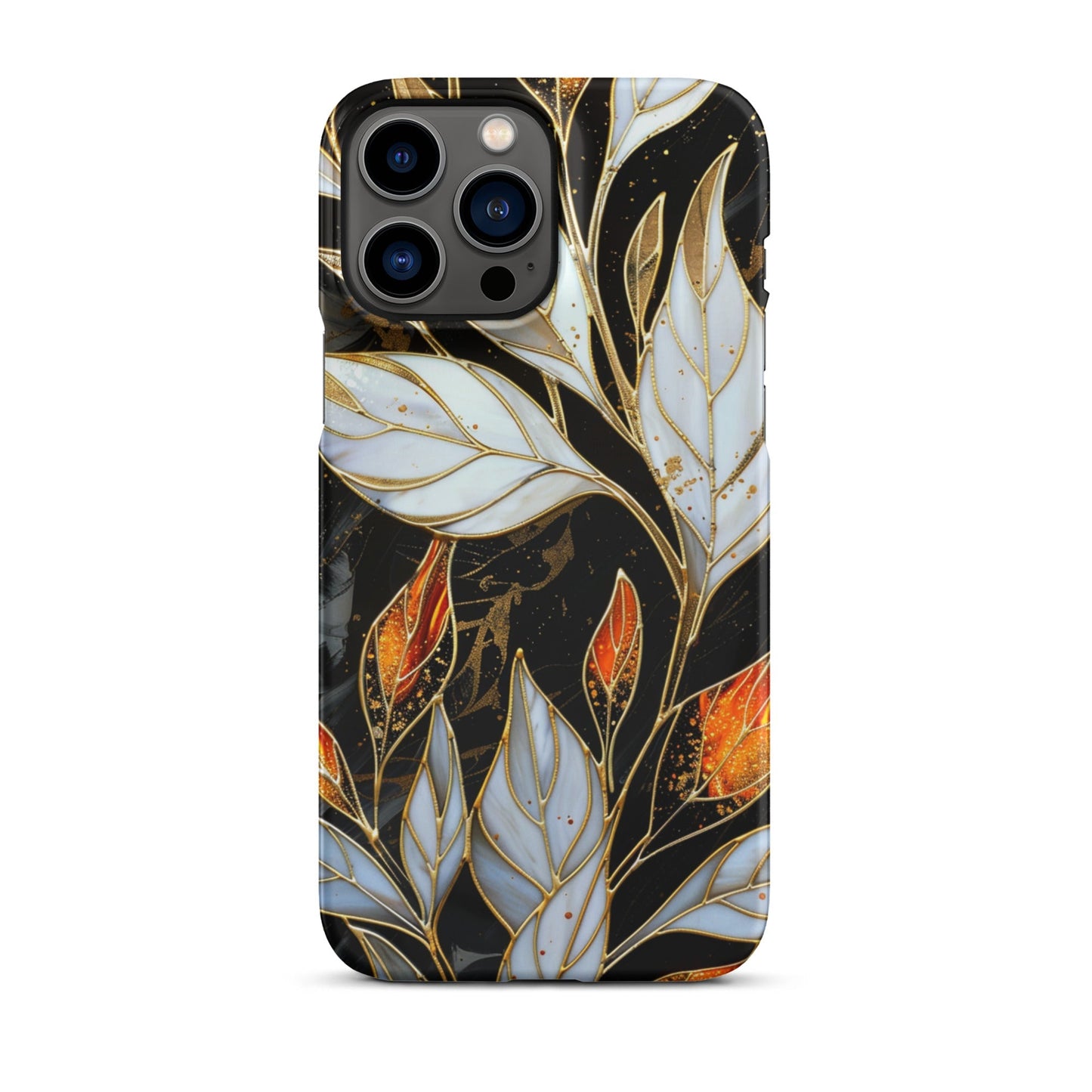 Stained Galss Leaves Phone case for iPhone-21