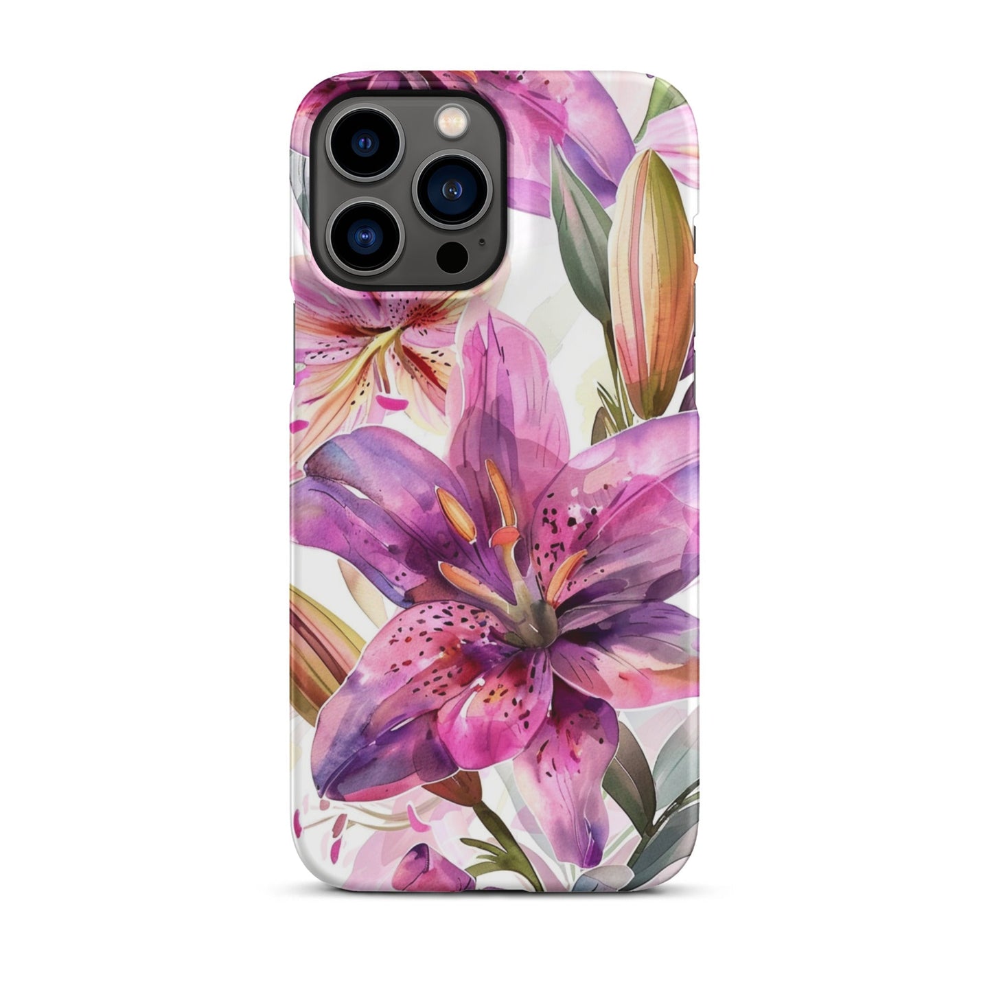 Watercolor Lily Phone case for iPhone-21