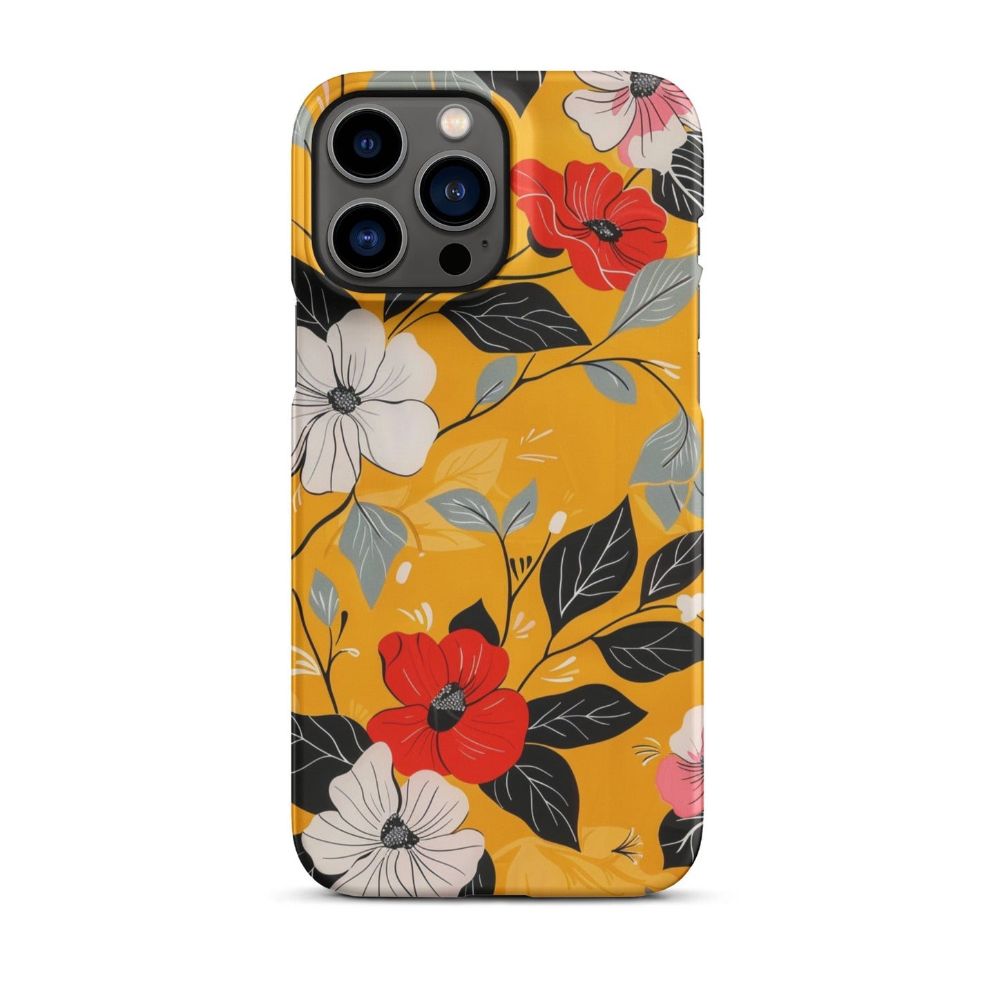 Yellow Floral Phone case for iPhone-21