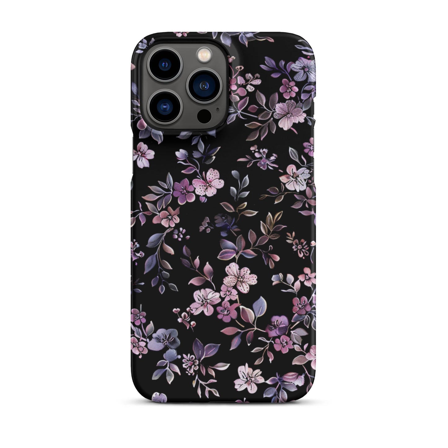 Black Floral Phone case for iPhone-21