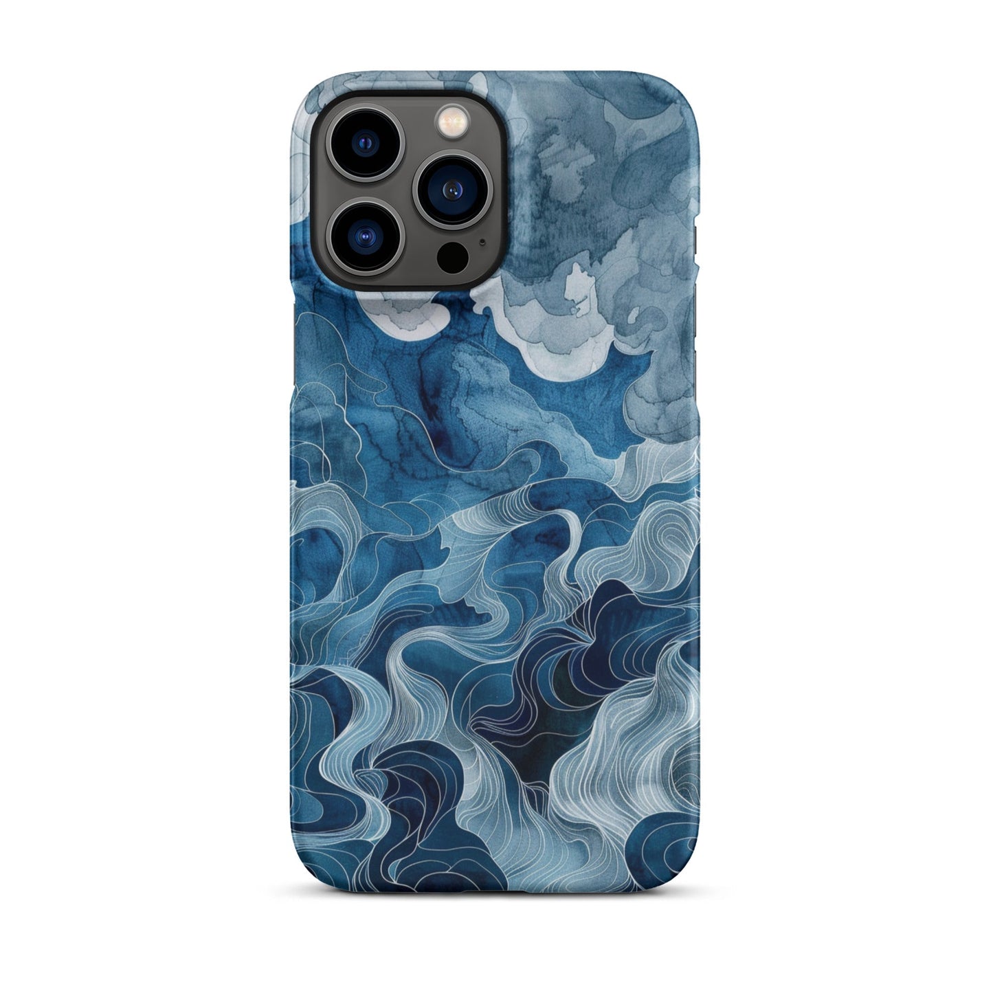 Blue watercolor Phone case for iPhone-21