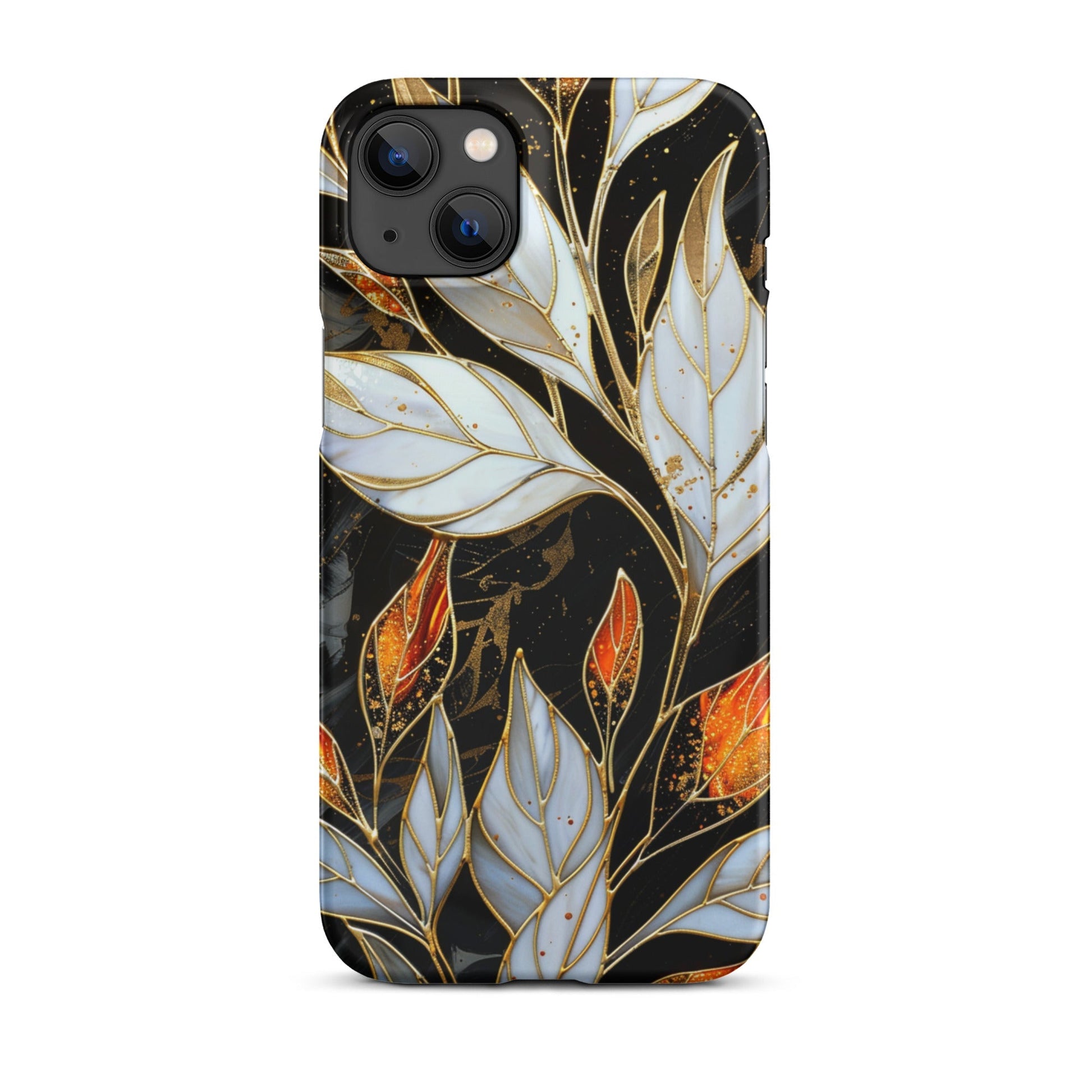 Stained Galss Leaves Phone case for iPhone-25