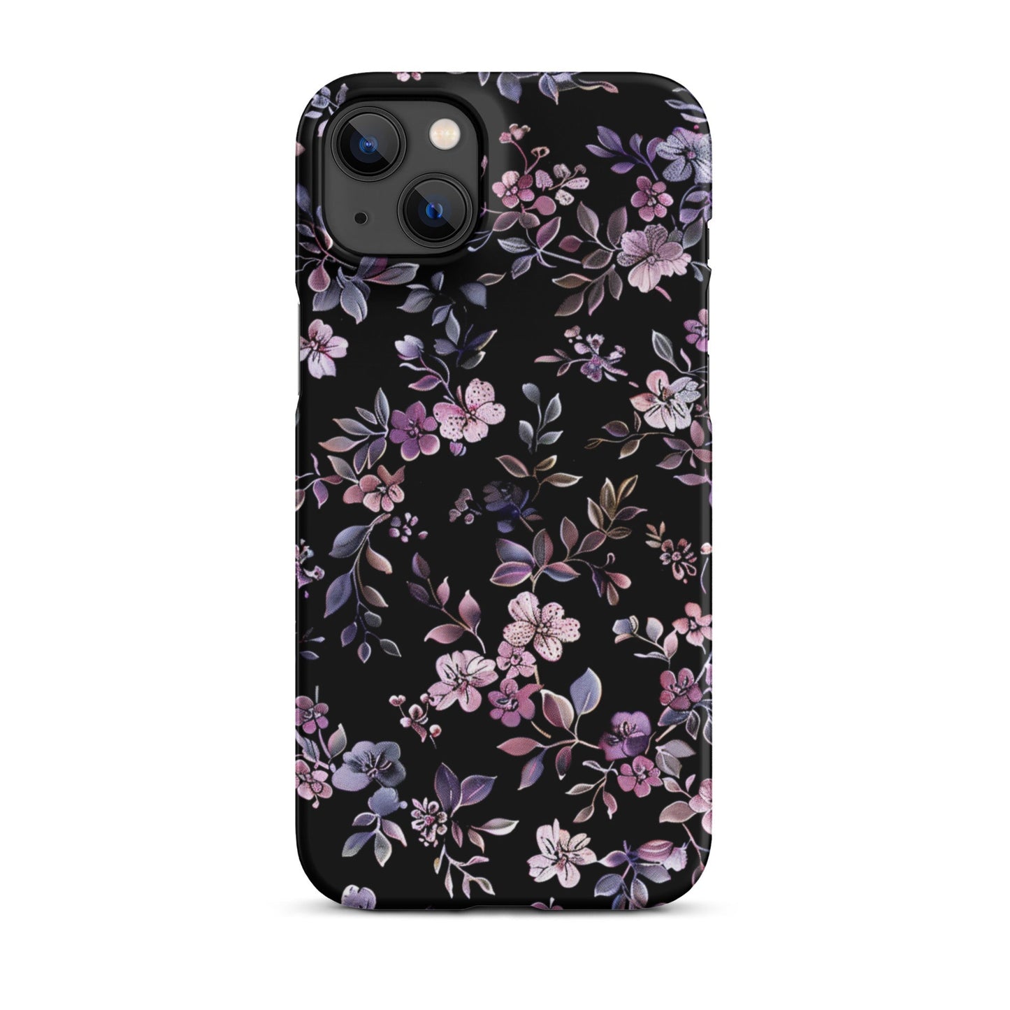 Black Floral Phone case for iPhone-25