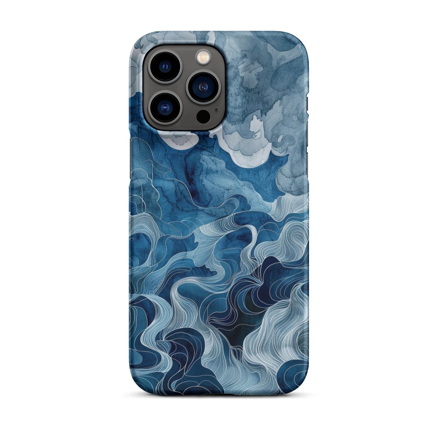 Blue watercolor Phone case for iPhone-29