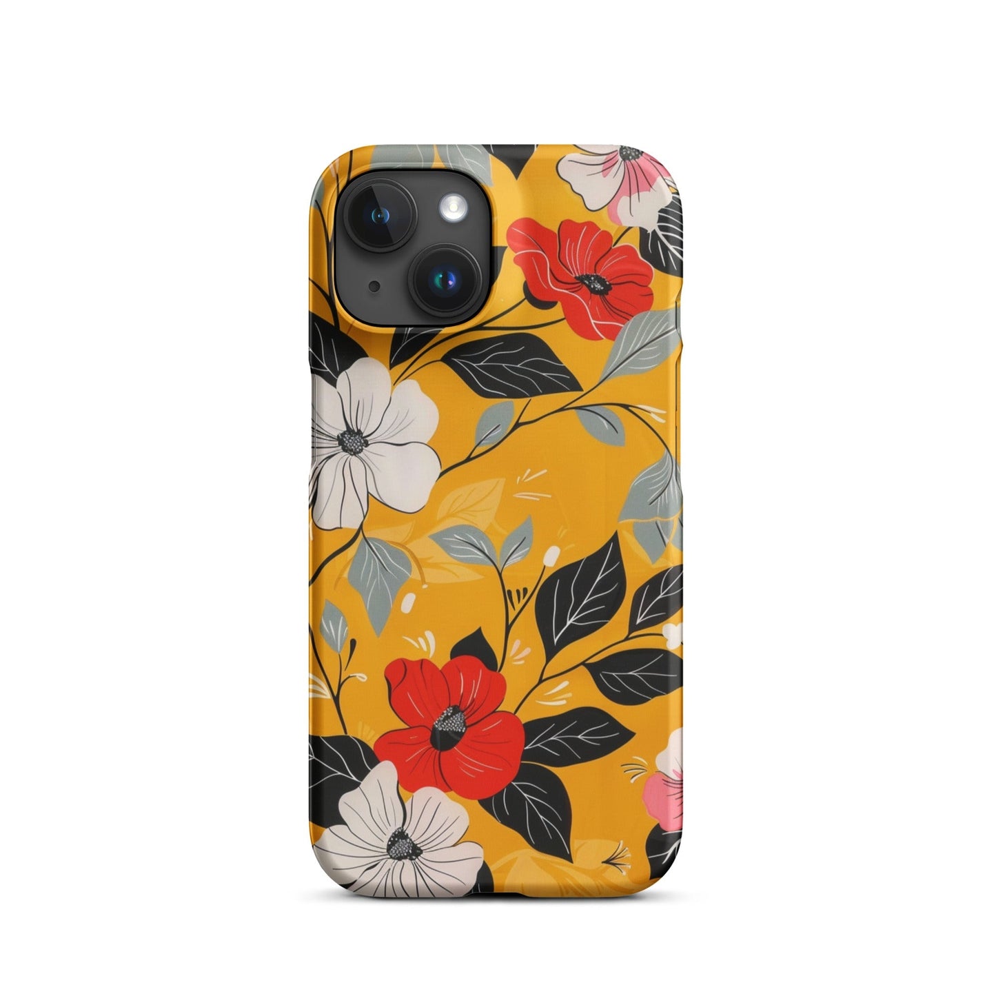 Yellow Floral Phone case for iPhone-31