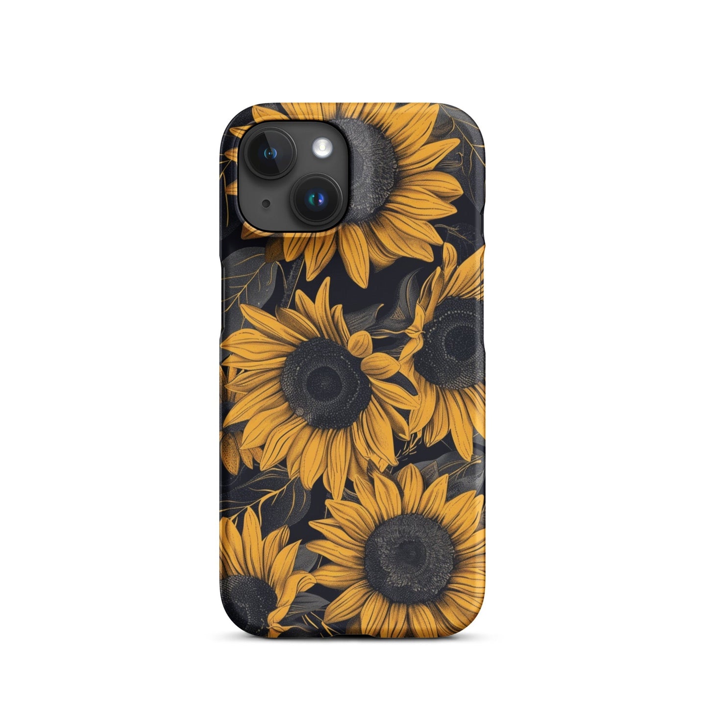 Sunflower Black Phone case for iPhone-31