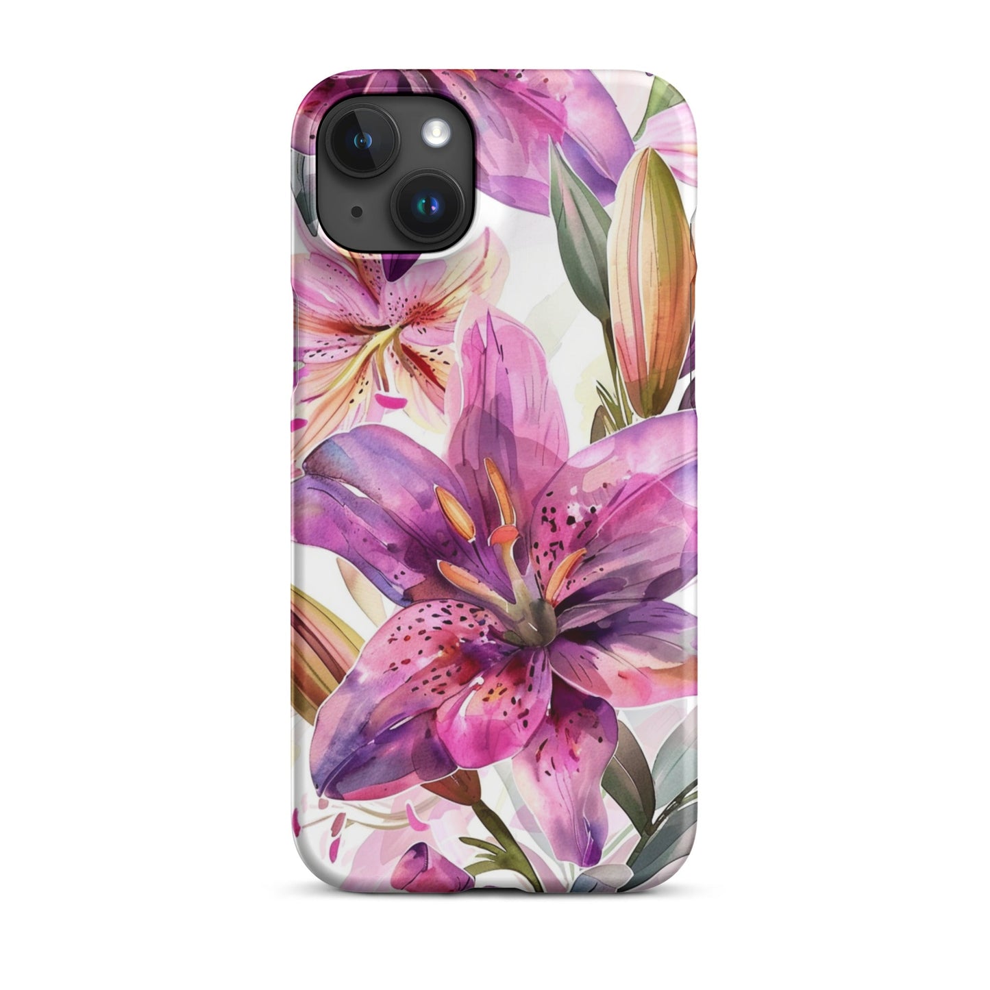 Watercolor Lily Phone case for iPhone-33