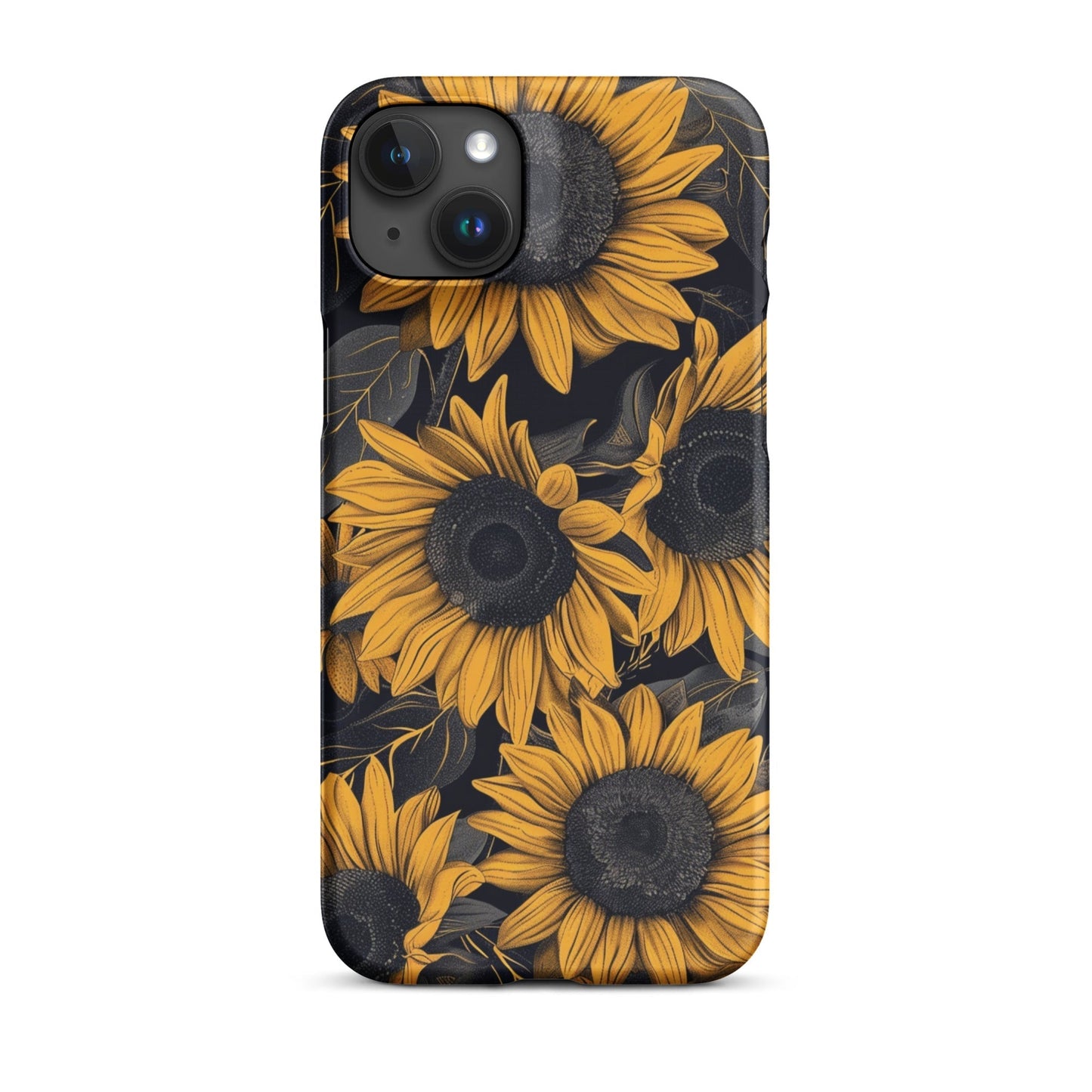 Sunflower Black Phone case for iPhone-33