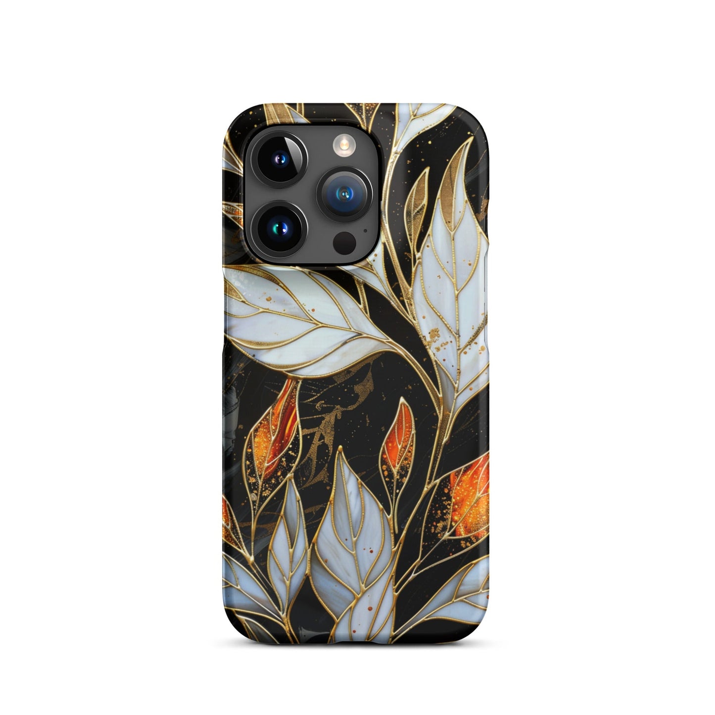 Stained Galss Leaves Phone case for iPhone-35