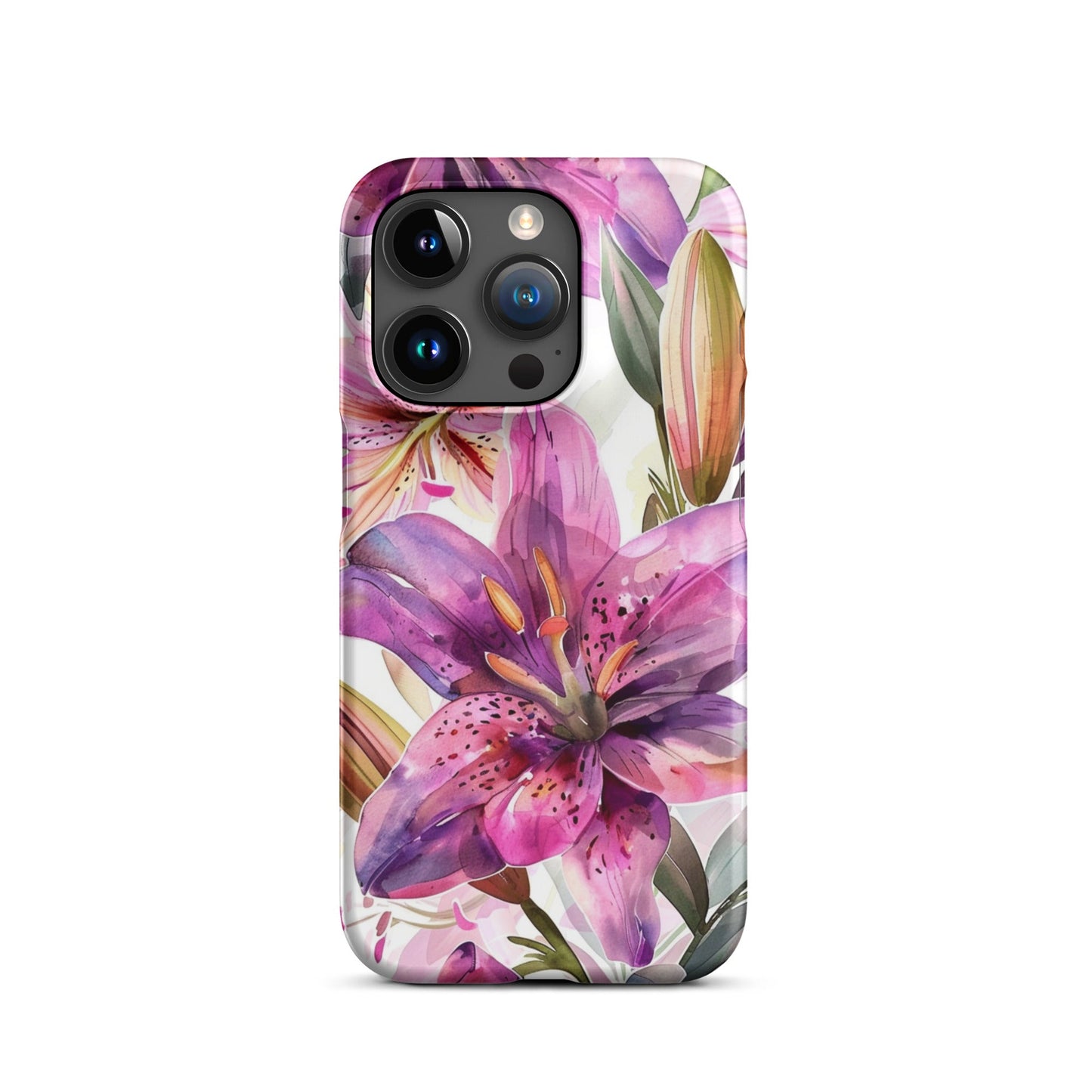 Watercolor Lily Phone case for iPhone-35