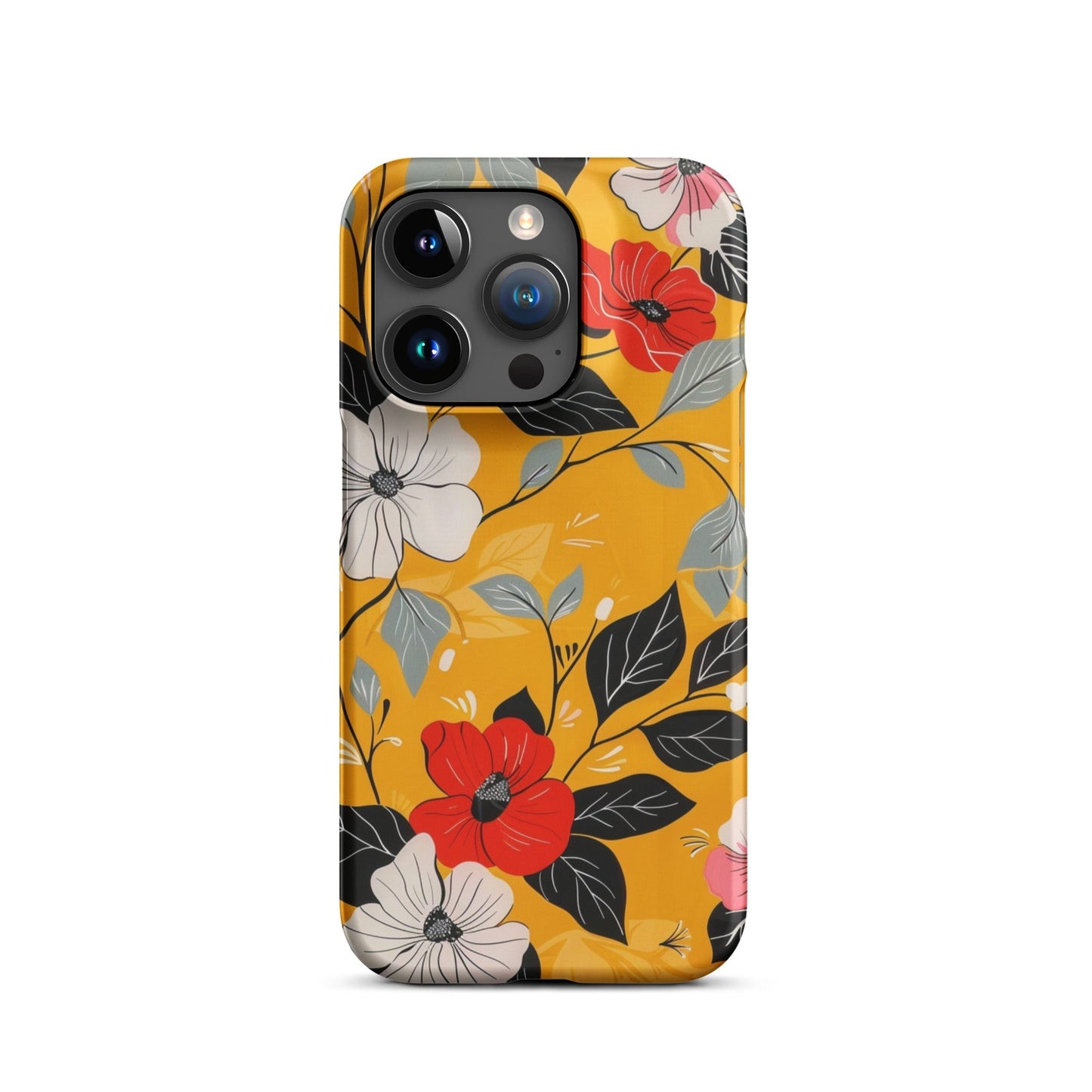 Yellow Floral Phone case for iPhone-35