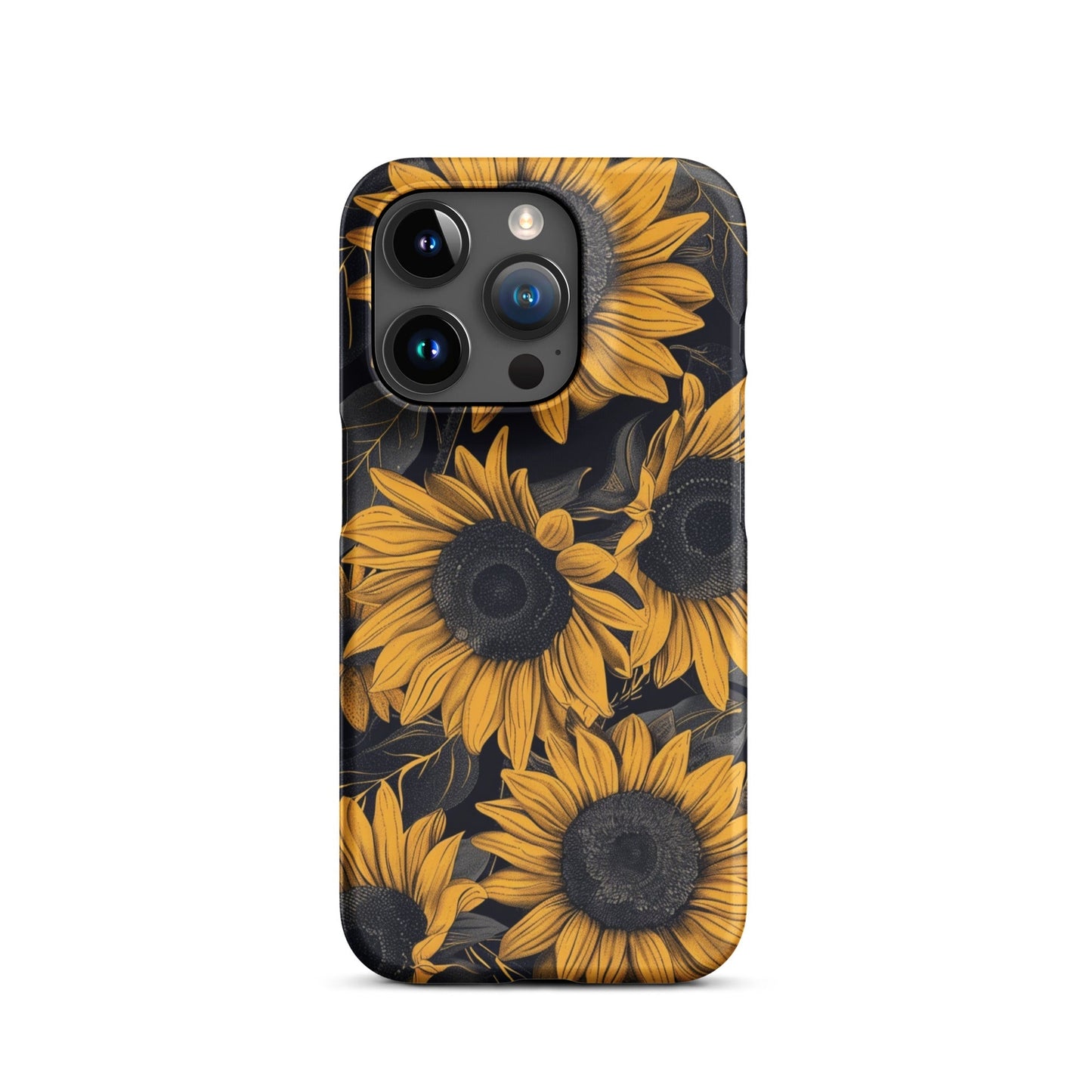 Sunflower Black Phone case for iPhone-35