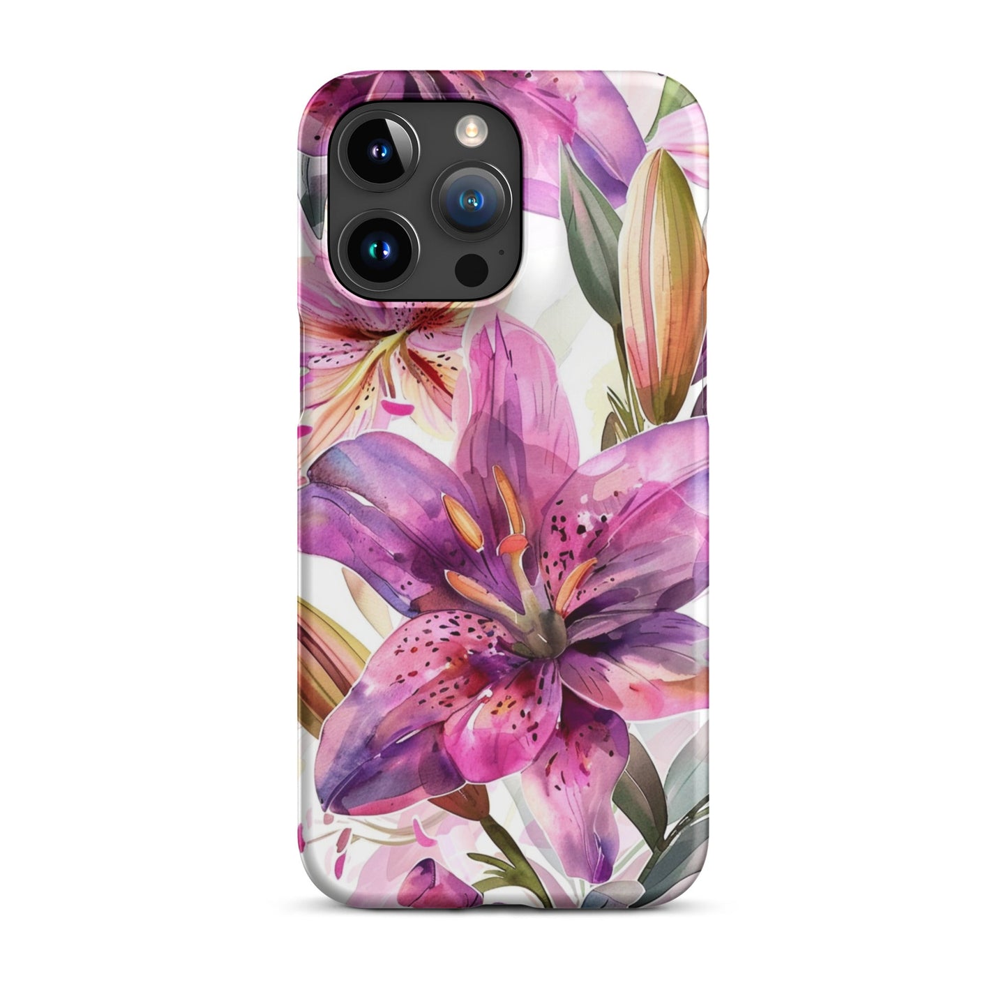 Watercolor Lily Phone case for iPhone-37